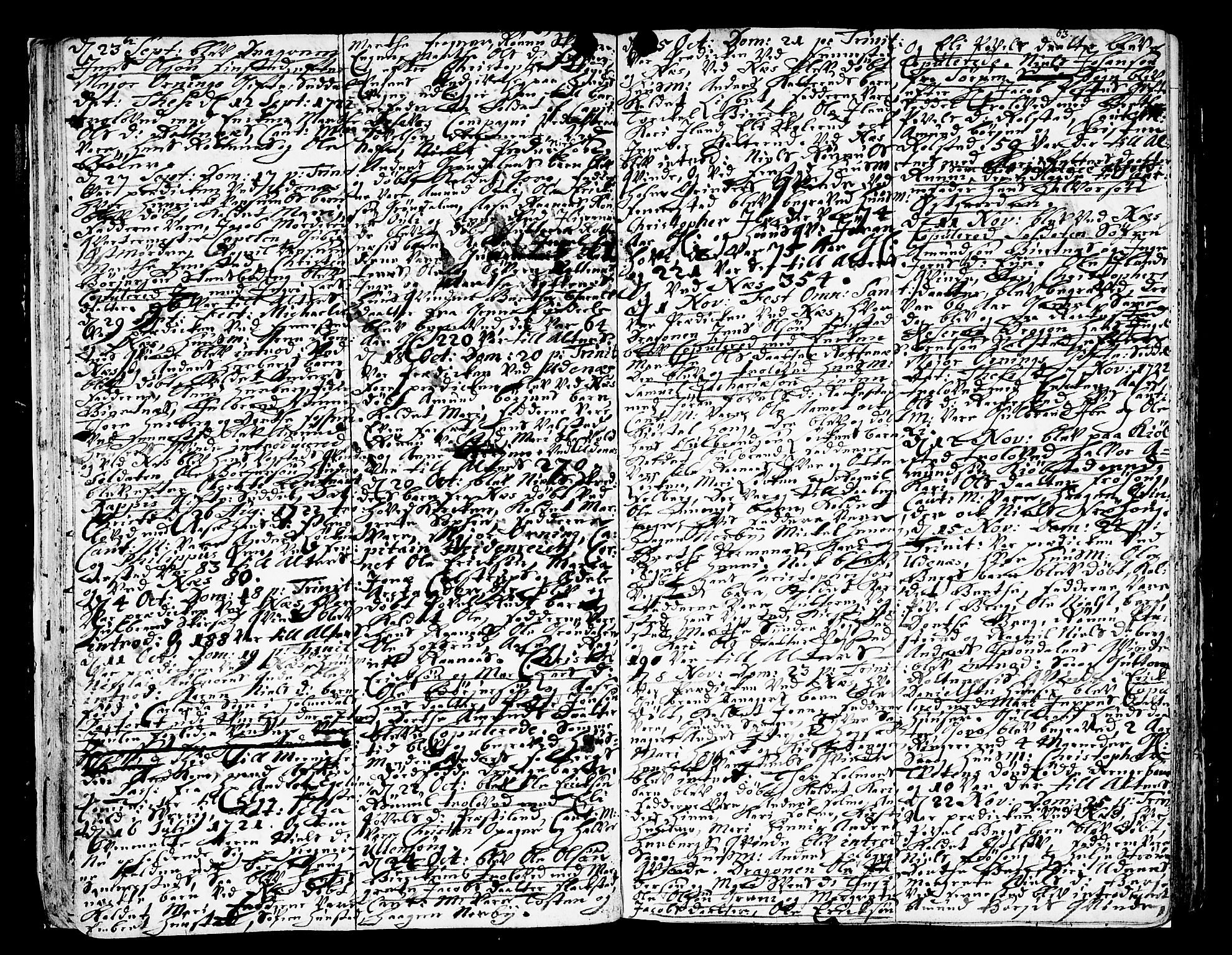 Nes prestekontor Kirkebøker, SAO/A-10410/F/Fa/L0002: Ministerialbok nr. I 2, 1717-1734, s. 62-63