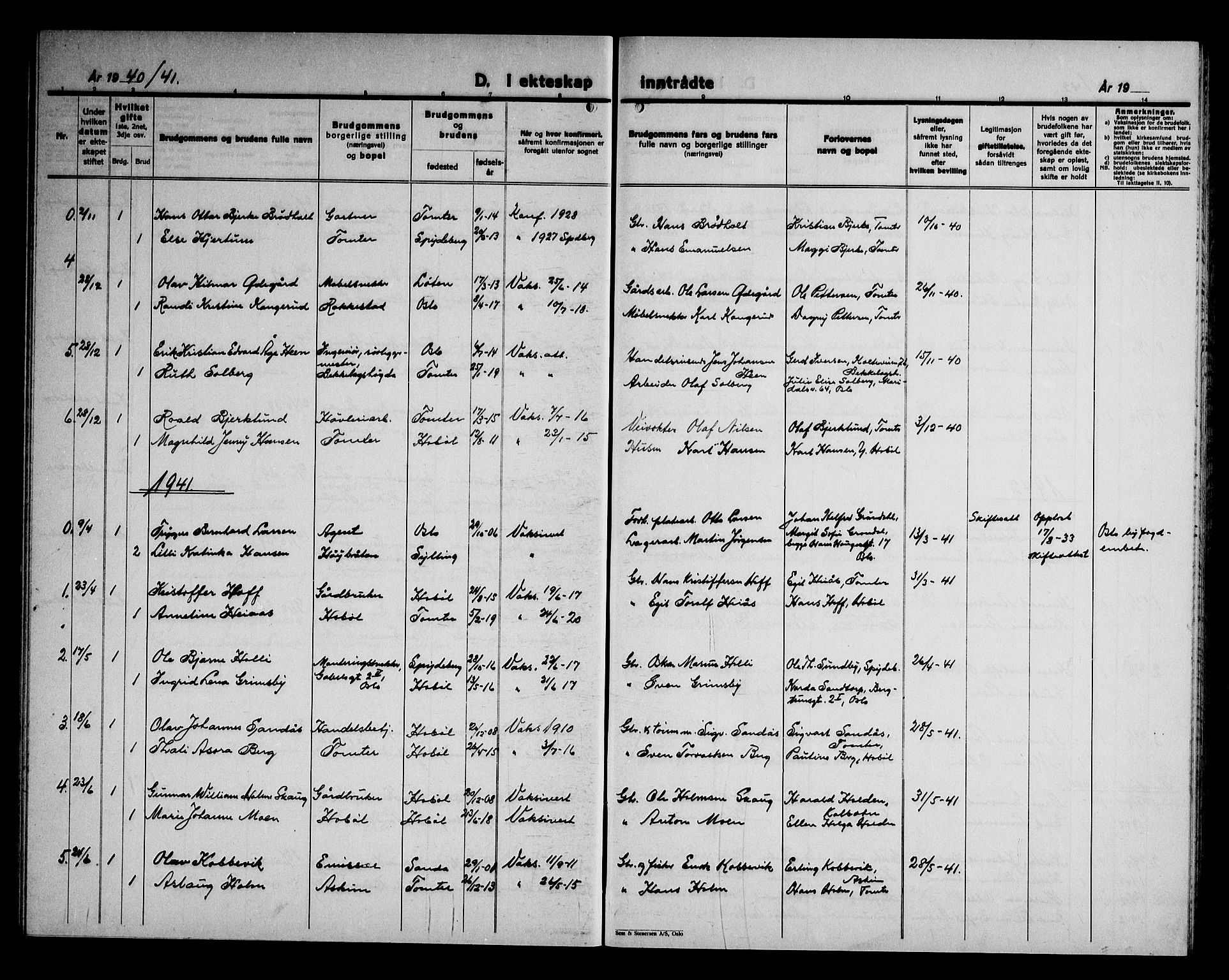 Hobøl prestekontor Kirkebøker, AV/SAO-A-2002/G/Ga/L0002: Klokkerbok nr. I 2, 1928-1945