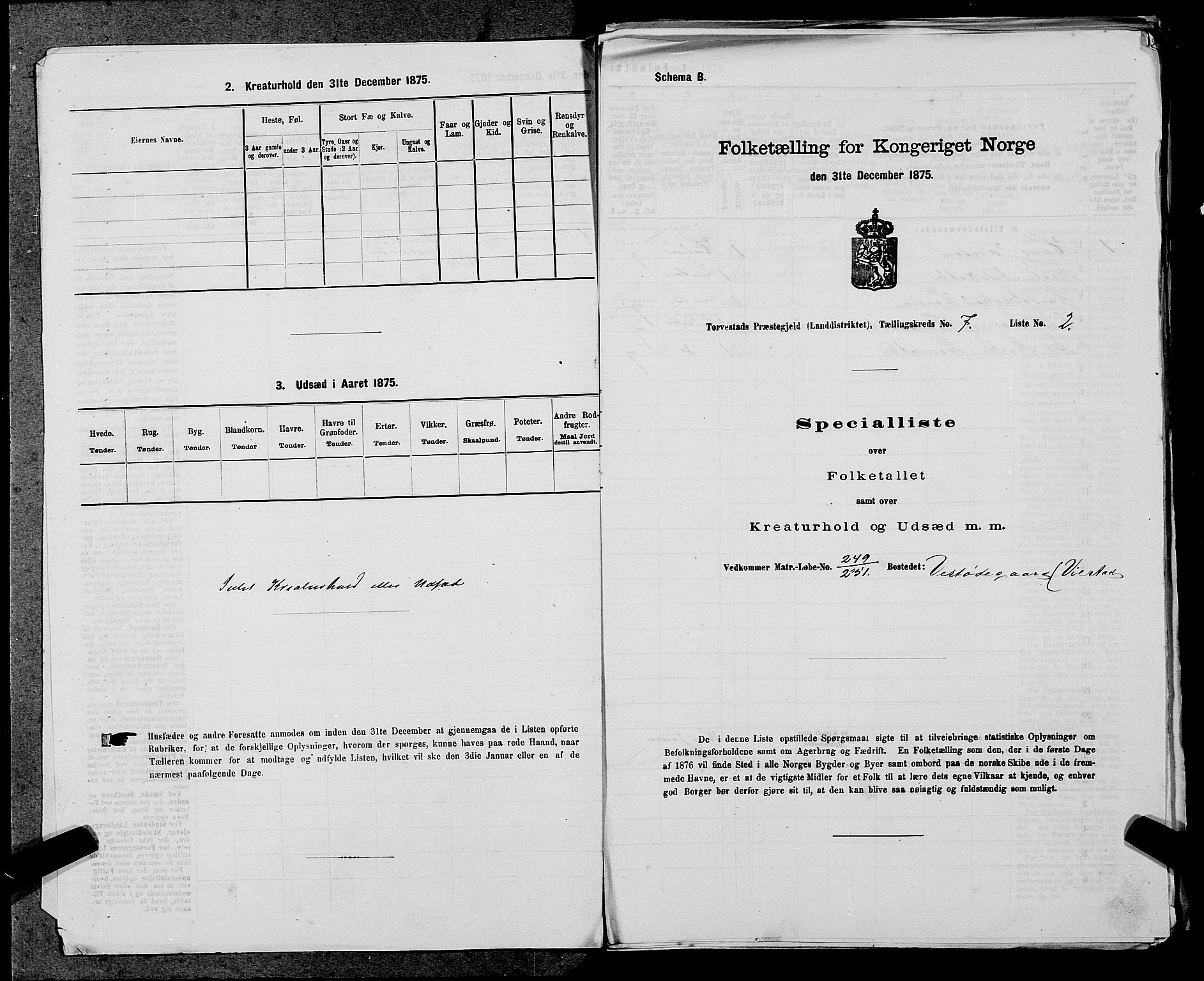 SAST, Folketelling 1875 for 1152L Torvastad prestegjeld, Torvastad sokn, Skåre sokn og Utsira sokn, 1875, s. 899