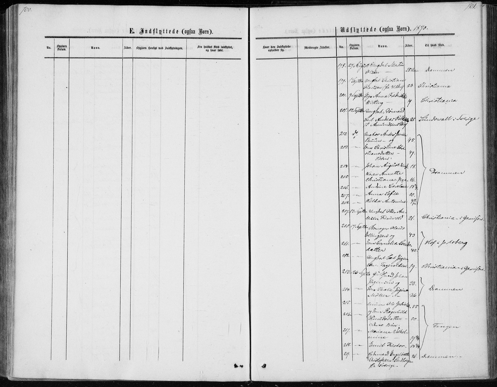 Skoger kirkebøker, AV/SAKO-A-59/F/Fa/L0004: Ministerialbok nr. I 4, 1862-1872, s. 700-701
