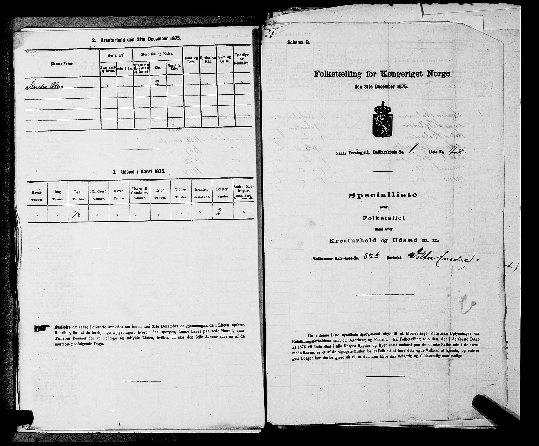 SAKO, Folketelling 1875 for 0822P Sauherad prestegjeld, 1875, s. 158