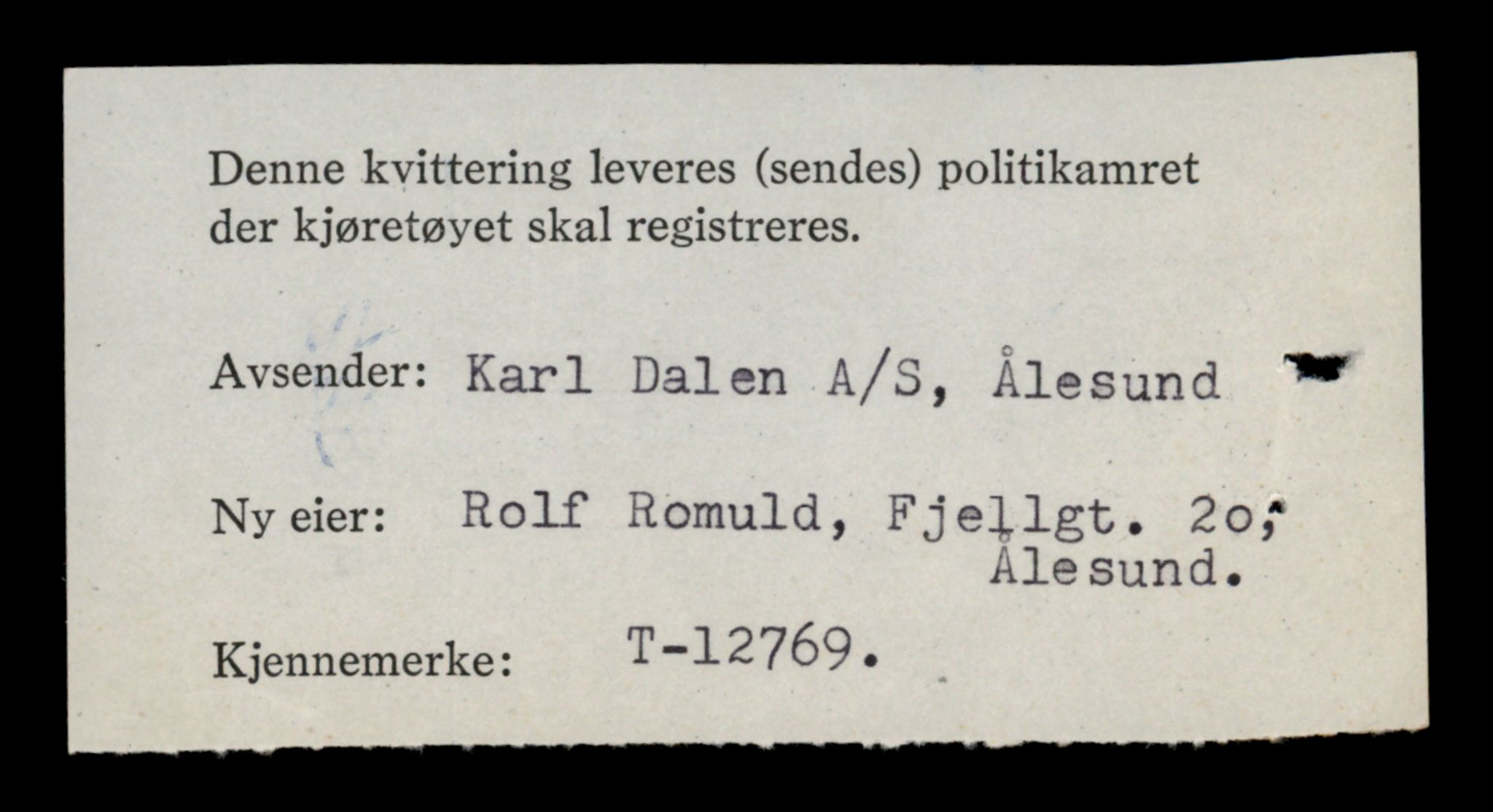 Møre og Romsdal vegkontor - Ålesund trafikkstasjon, AV/SAT-A-4099/F/Fe/L0035: Registreringskort for kjøretøy T 12653 - T 12829, 1927-1998, s. 2743