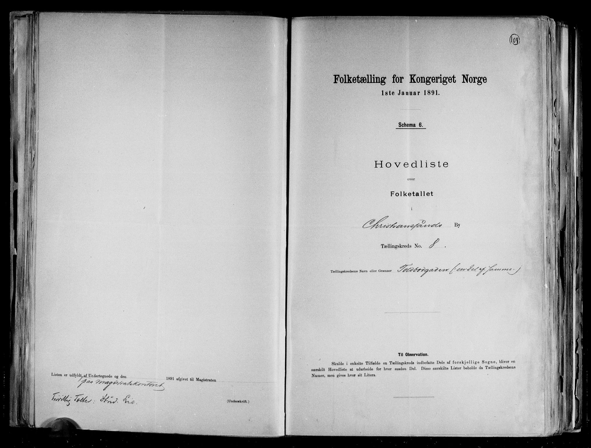 RA, Folketelling 1891 for 1001 Kristiansand kjøpstad, 1891, s. 19