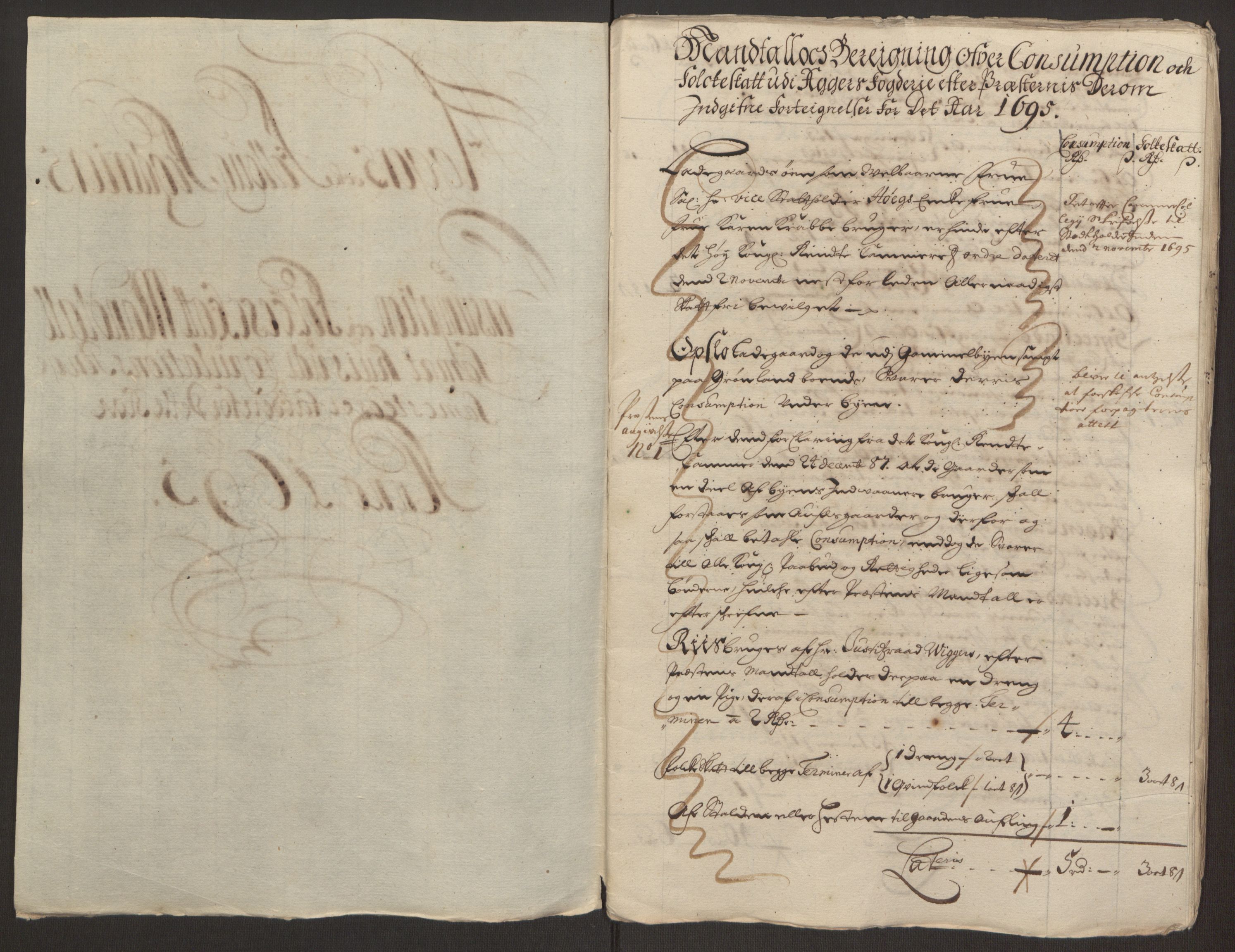 Rentekammeret inntil 1814, Reviderte regnskaper, Fogderegnskap, RA/EA-4092/R10/L0439: Fogderegnskap Aker og Follo, 1695, s. 191