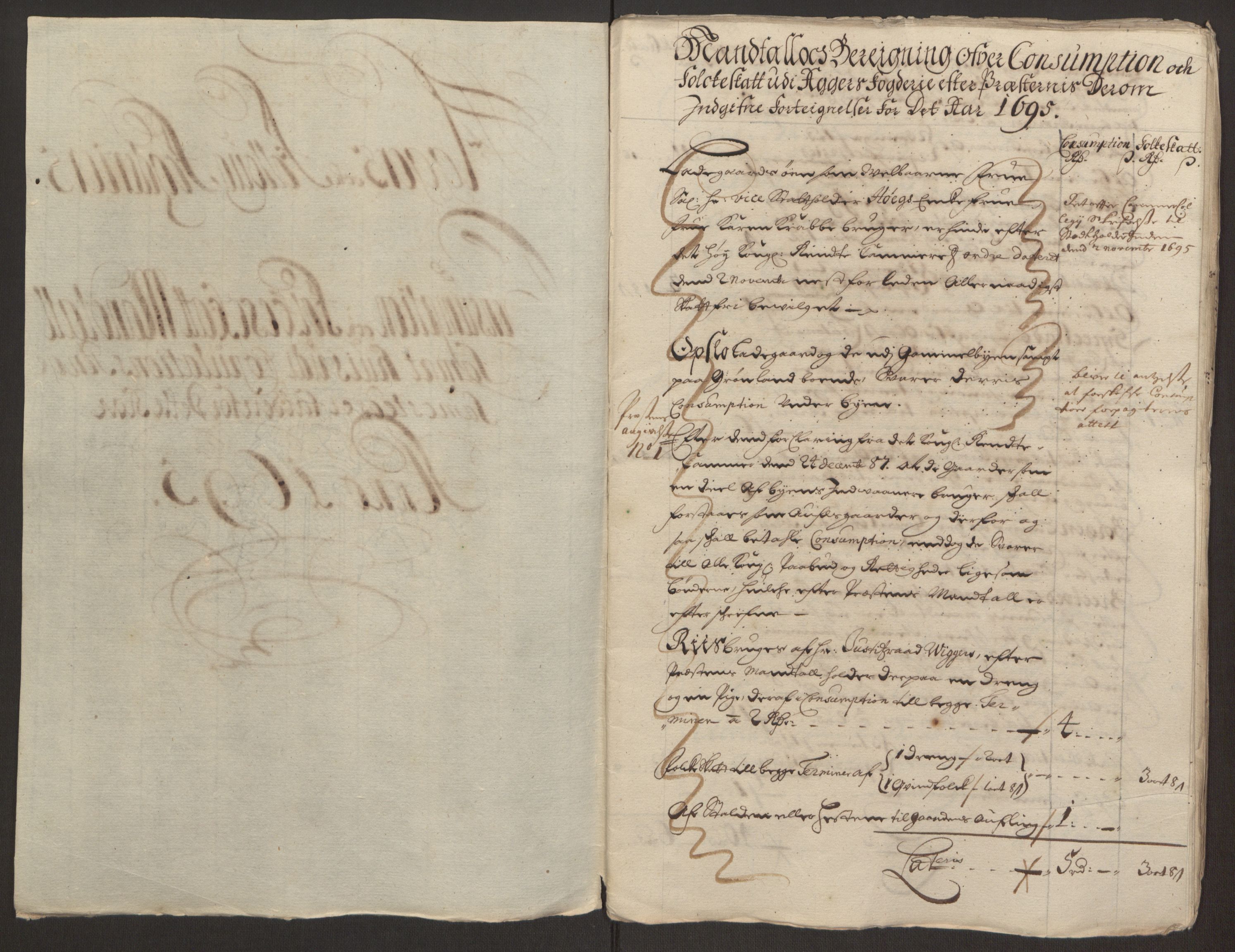 Rentekammeret inntil 1814, Reviderte regnskaper, Fogderegnskap, AV/RA-EA-4092/R10/L0439: Fogderegnskap Aker og Follo, 1695, s. 191