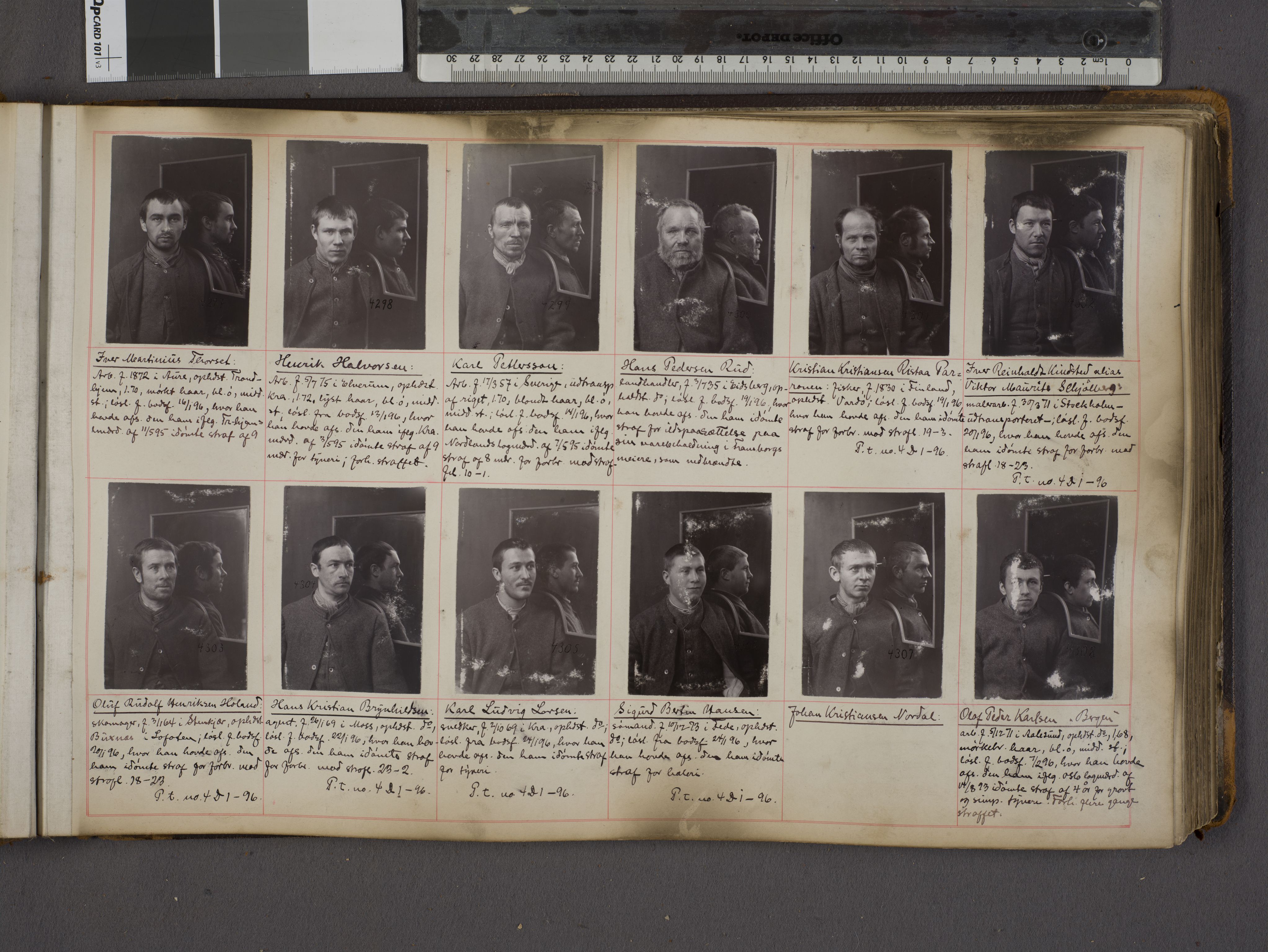 Oslo politikammer, Kriminalavdelingen, AV/SAO-A-11137/U/Ua/L0004: Forbryteralbum, 1895-1897, s. 23