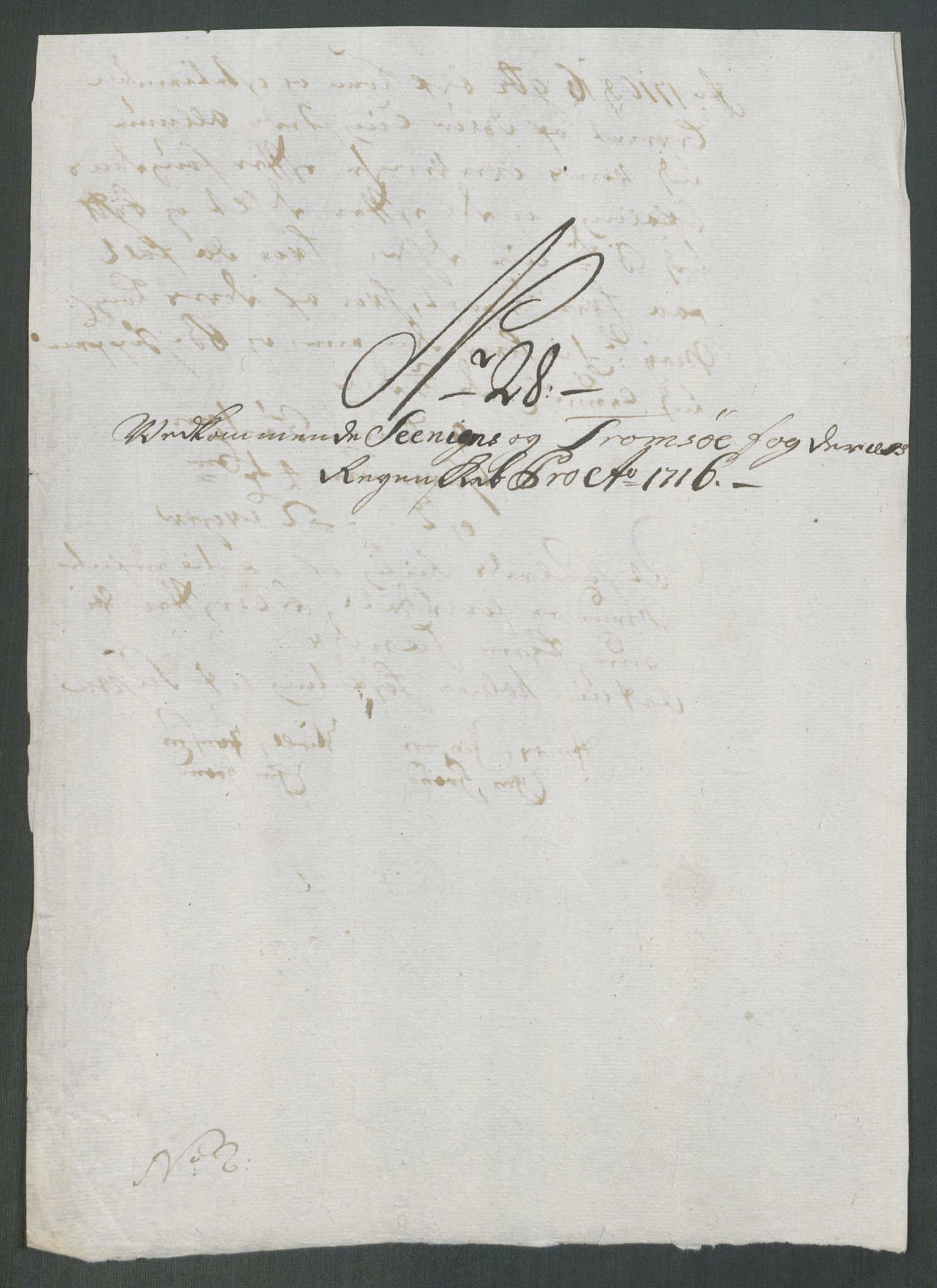 Rentekammeret inntil 1814, Reviderte regnskaper, Fogderegnskap, AV/RA-EA-4092/R68/L4762: Fogderegnskap Senja og Troms, 1716, s. 221