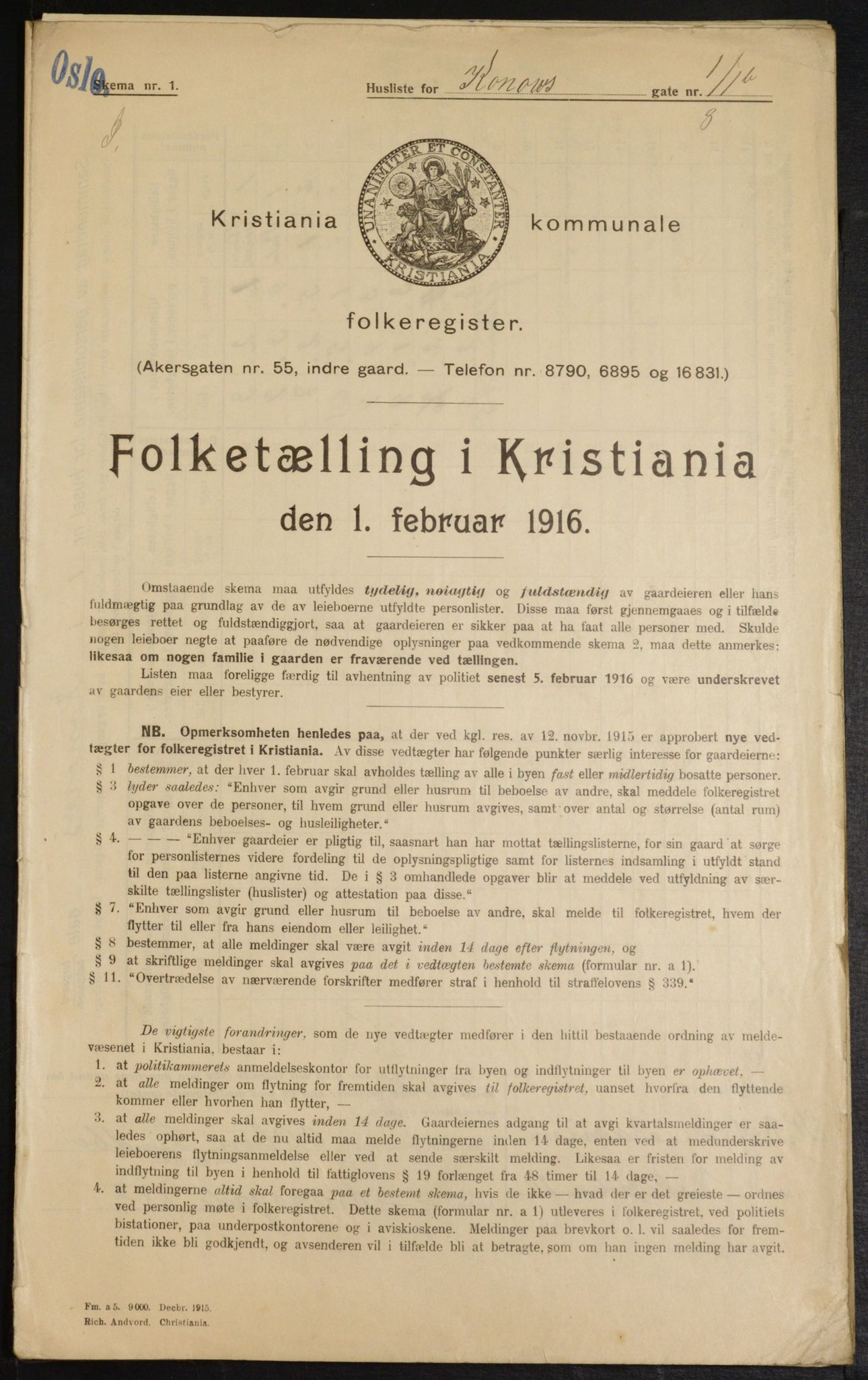 OBA, Kommunal folketelling 1.2.1916 for Kristiania, 1916, s. 54116