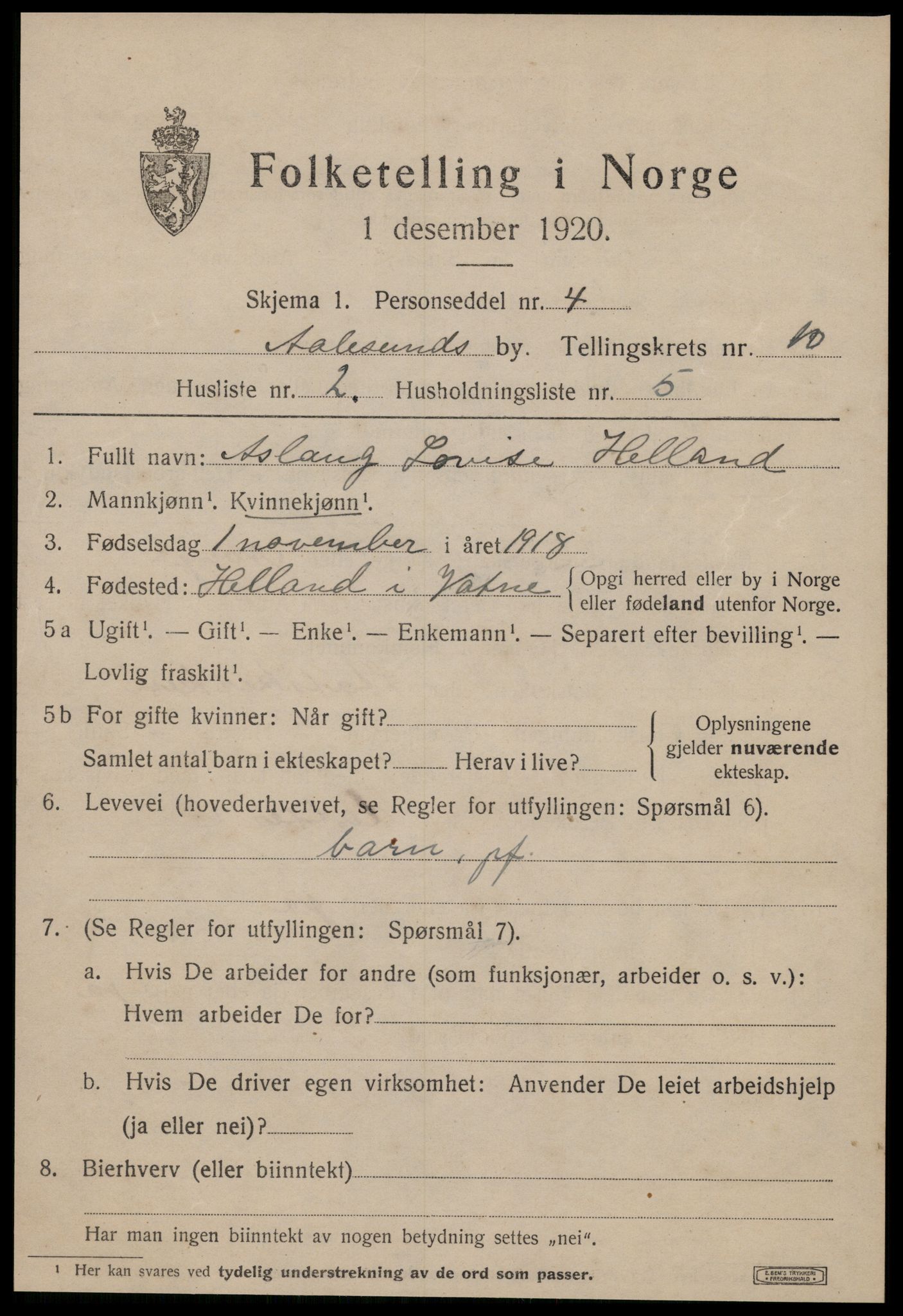SAT, Folketelling 1920 for 1501 Ålesund kjøpstad, 1920, s. 23882