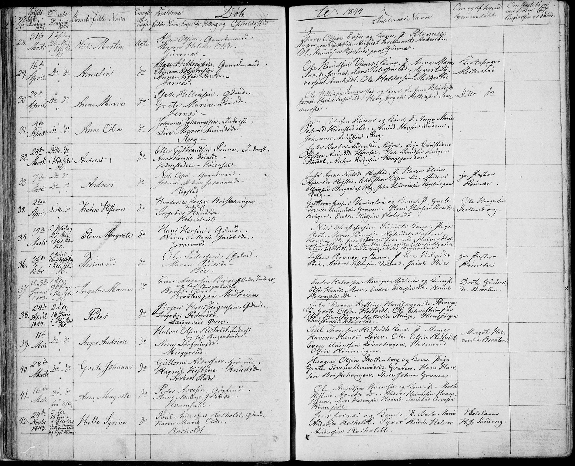Sandsvær kirkebøker, AV/SAKO-A-244/F/Fa/L0005: Ministerialbok nr. I 5, 1840-1856, s. 66-67