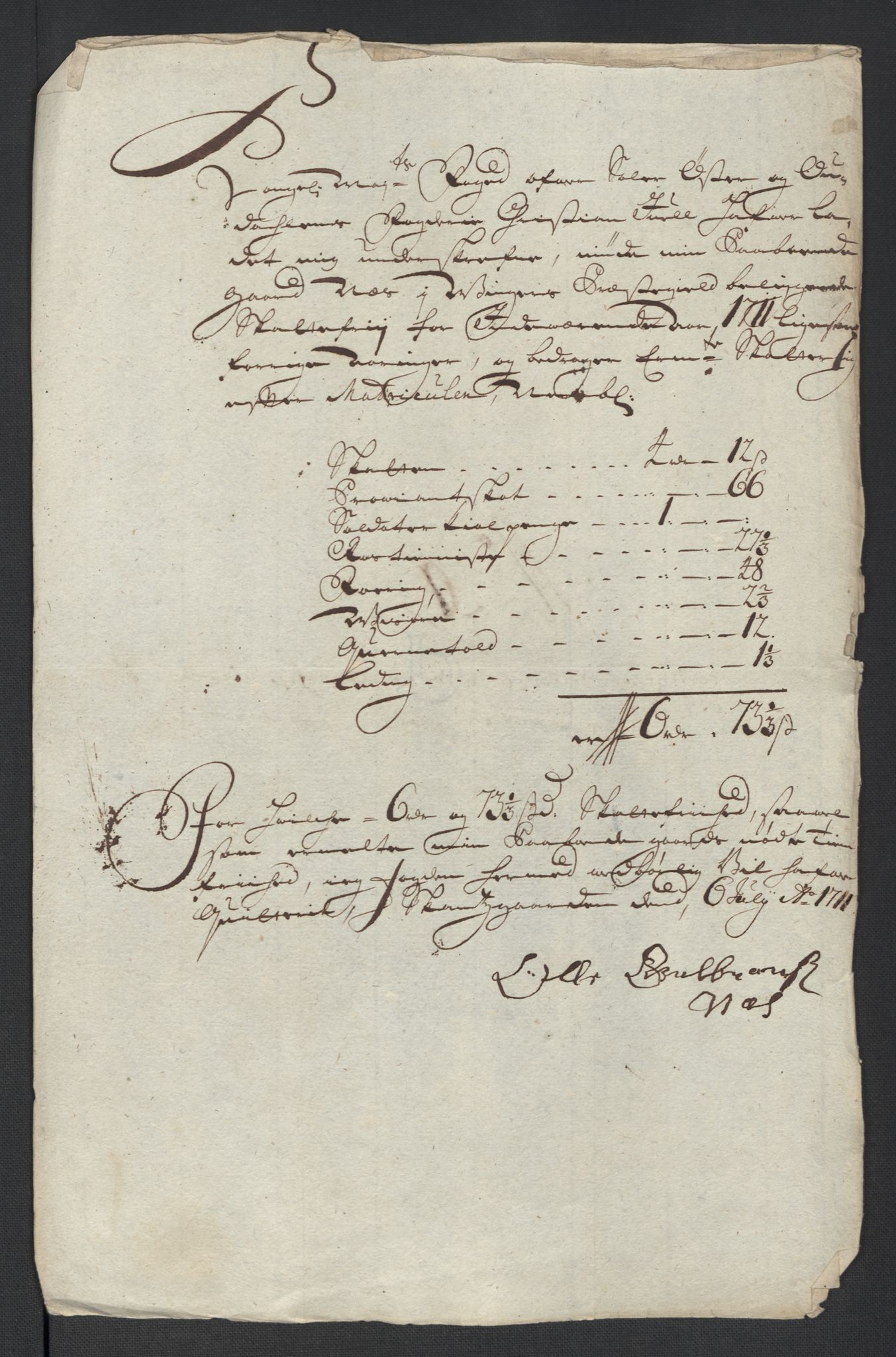 Rentekammeret inntil 1814, Reviderte regnskaper, Fogderegnskap, RA/EA-4092/R13/L0848: Fogderegnskap Solør, Odal og Østerdal, 1711, s. 301