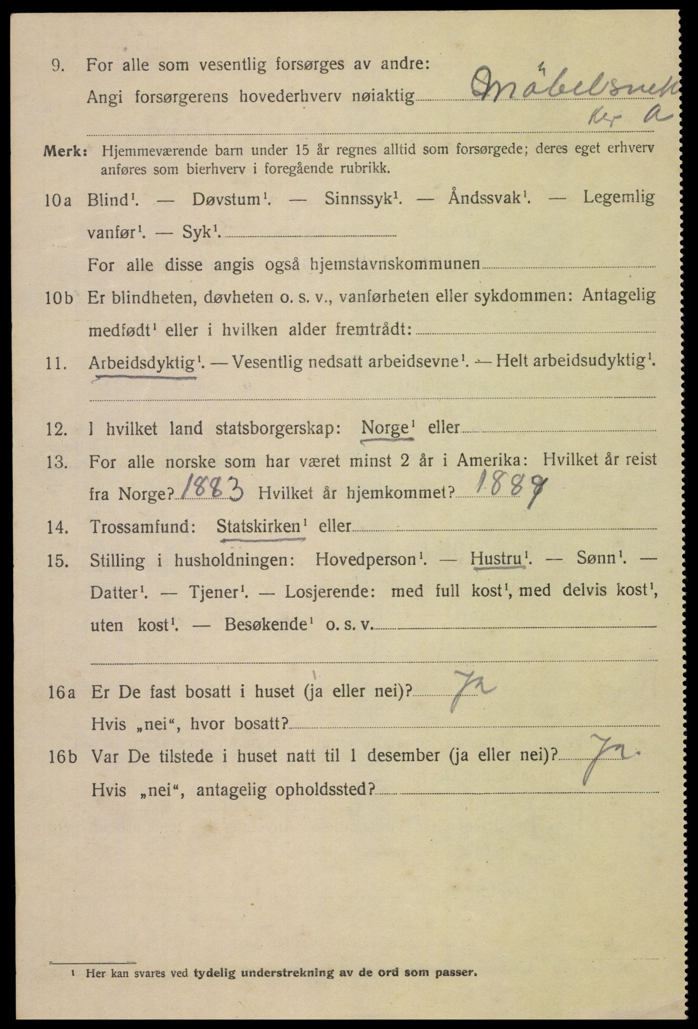SAK, Folketelling 1920 for 1002 Mandal ladested, 1920, s. 8224