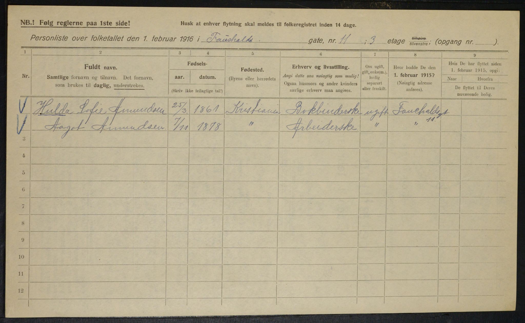 OBA, Kommunal folketelling 1.2.1916 for Kristiania, 1916, s. 24334