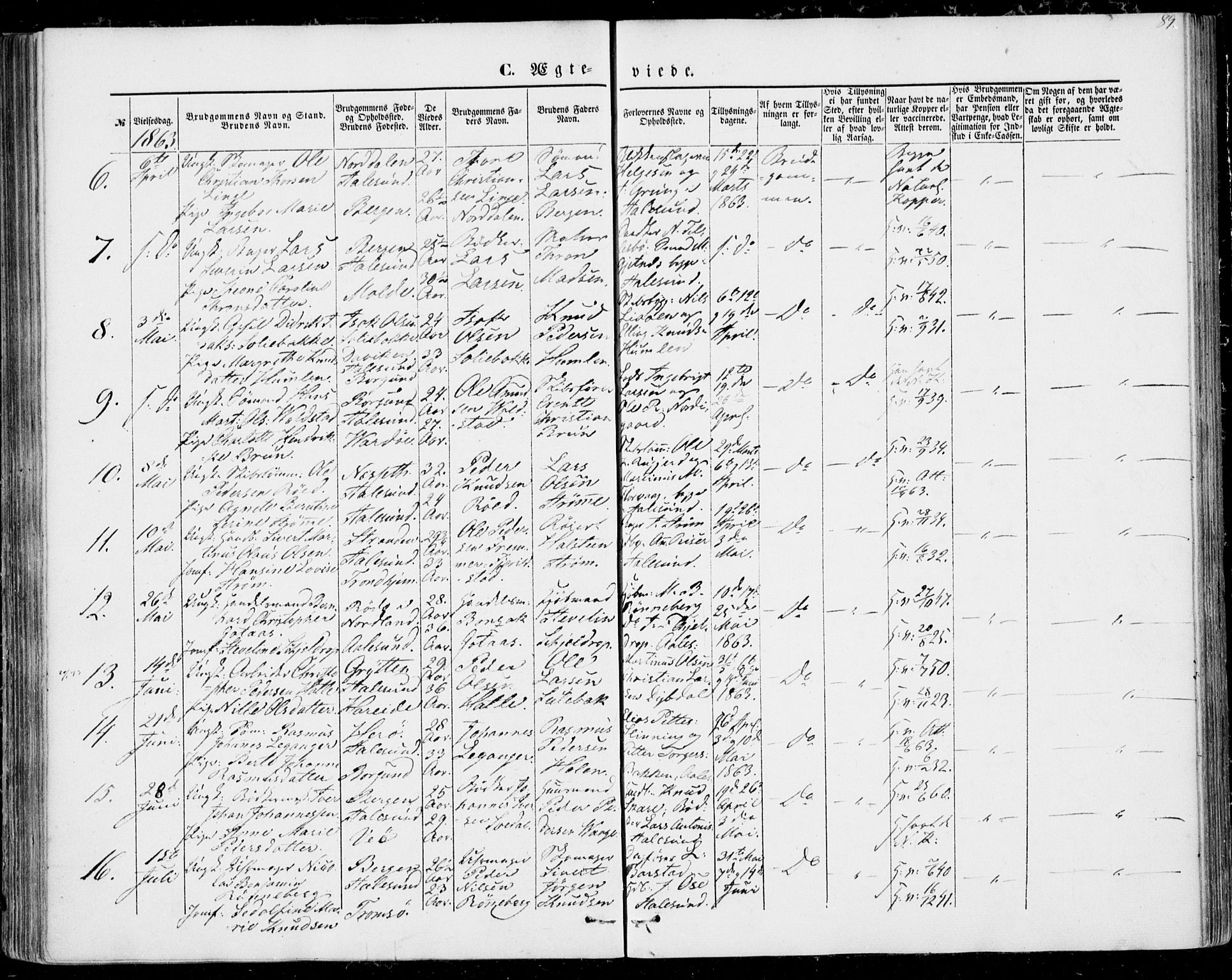 Ministerialprotokoller, klokkerbøker og fødselsregistre - Møre og Romsdal, AV/SAT-A-1454/529/L0451: Ministerialbok nr. 529A01, 1855-1863, s. 89