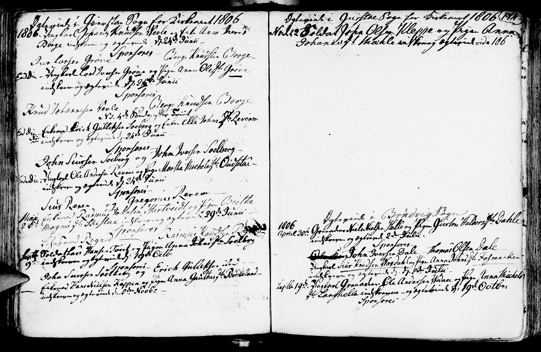 Haus sokneprestembete, SAB/A-75601/H/Haa: Ministerialbok nr. A 11, 1796-1816, s. 174