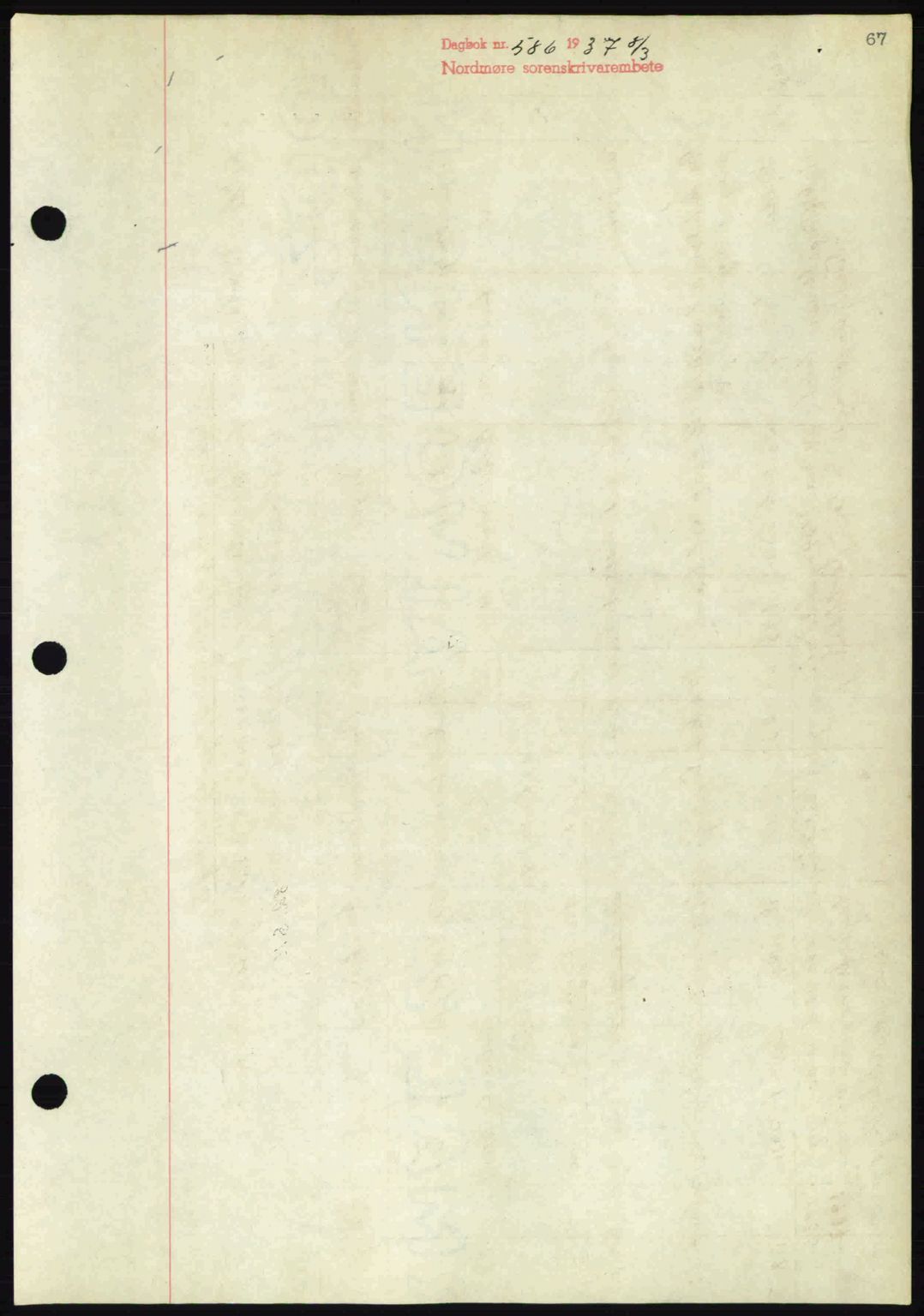 Nordmøre sorenskriveri, SAT/A-4132/1/2/2Ca: Pantebok nr. A81, 1937-1937, Dagboknr: 586/1937