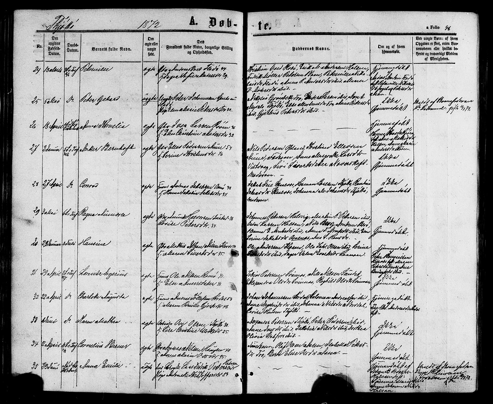 Ministerialprotokoller, klokkerbøker og fødselsregistre - Nordland, SAT/A-1459/817/L0262: Ministerialbok nr. 817A03/ 1, 1862-1877, s. 46