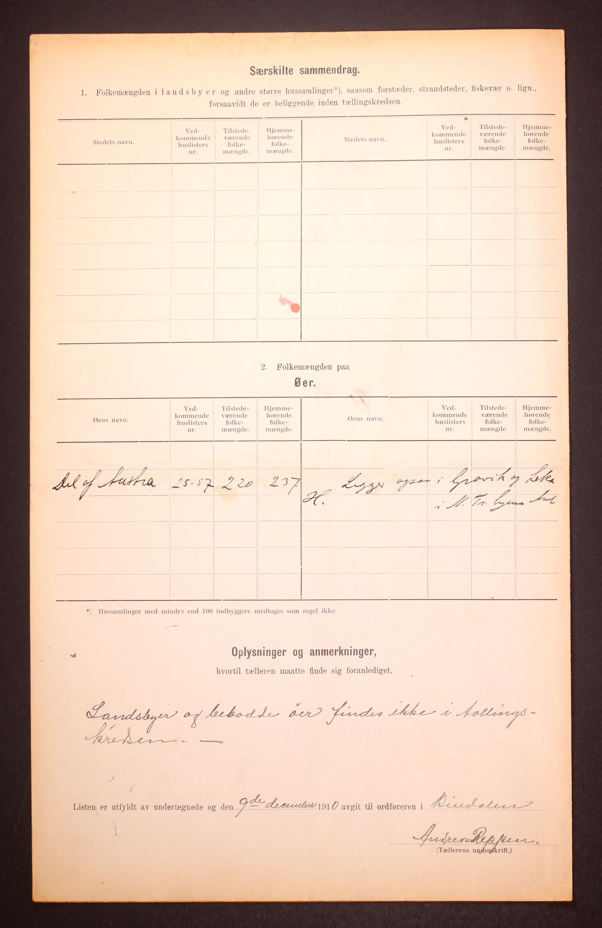 RA, Folketelling 1910 for 1811 Bindal herred, 1910, s. 5