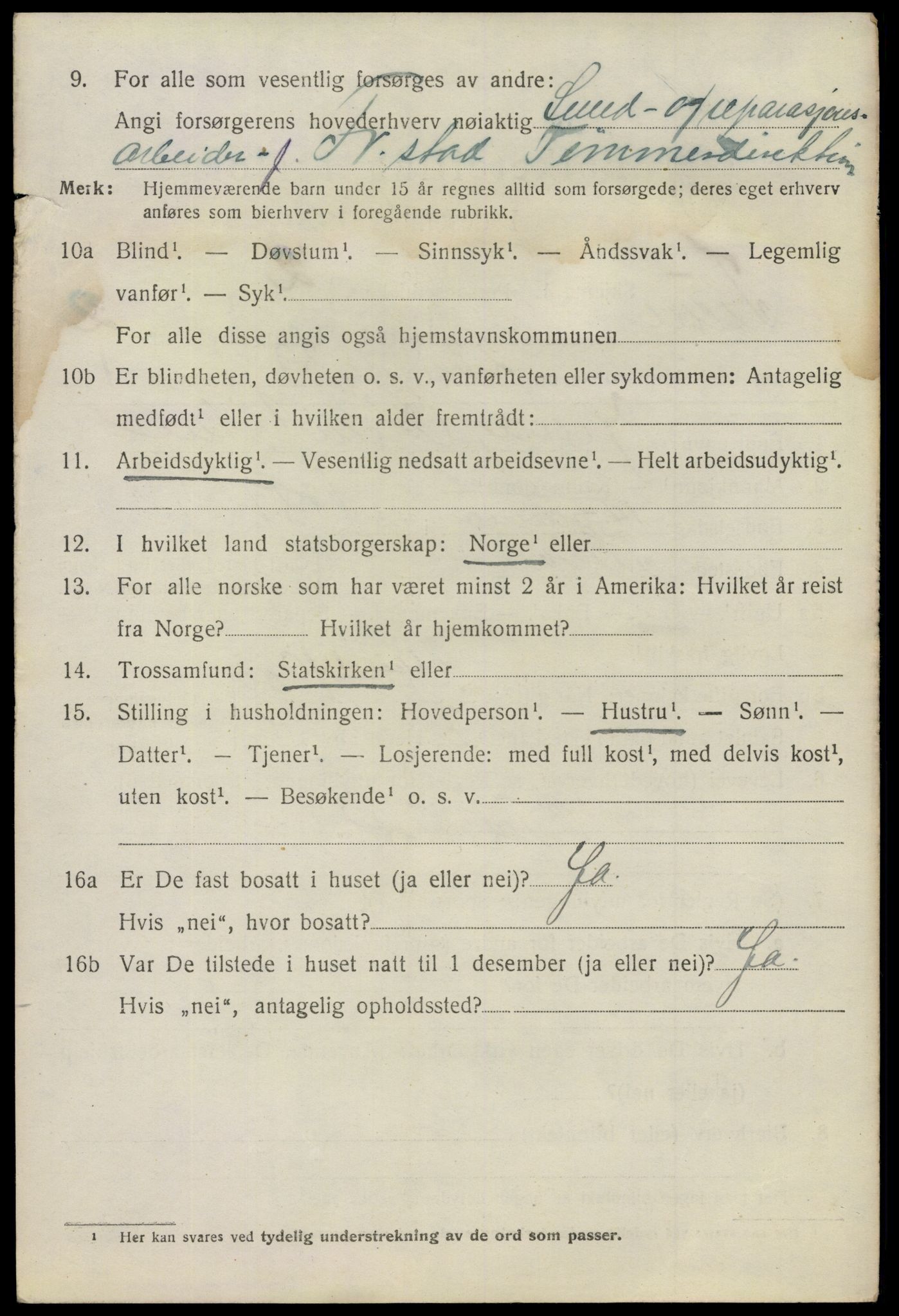 SAO, Folketelling 1920 for 0130 Tune herred, 1920, s. 3083