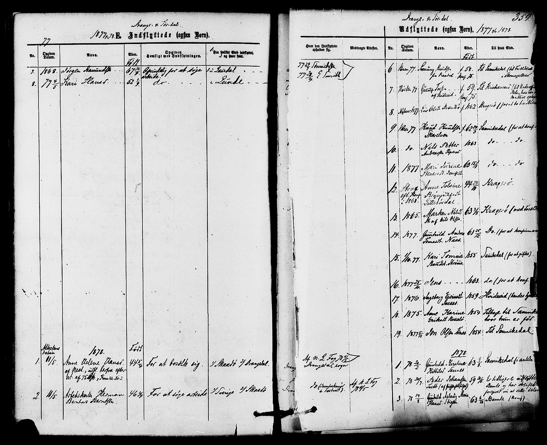 Drangedal kirkebøker, AV/SAKO-A-258/F/Fa/L0009: Ministerialbok nr. 9 /1, 1872-1884, s. 359