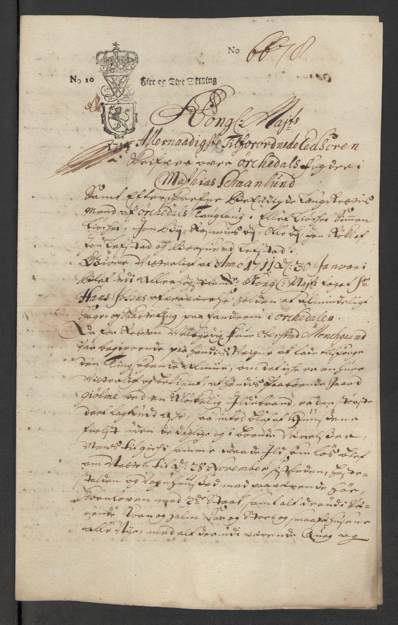 Rentekammeret inntil 1814, Reviderte regnskaper, Fogderegnskap, RA/EA-4092/R60/L3966: Fogderegnskap Orkdal og Gauldal, 1715, s. 486