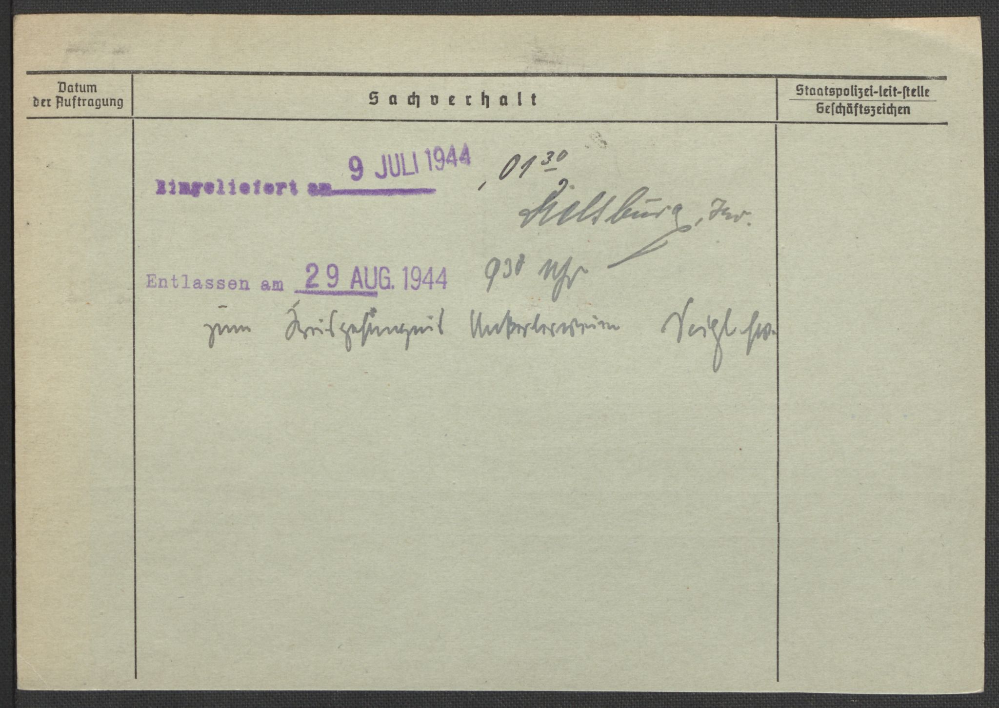 Befehlshaber der Sicherheitspolizei und des SD, RA/RAFA-5969/E/Ea/Eaa/L0002: Register over norske fanger i Møllergata 19: Bj-Eng, 1940-1945, s. 1188