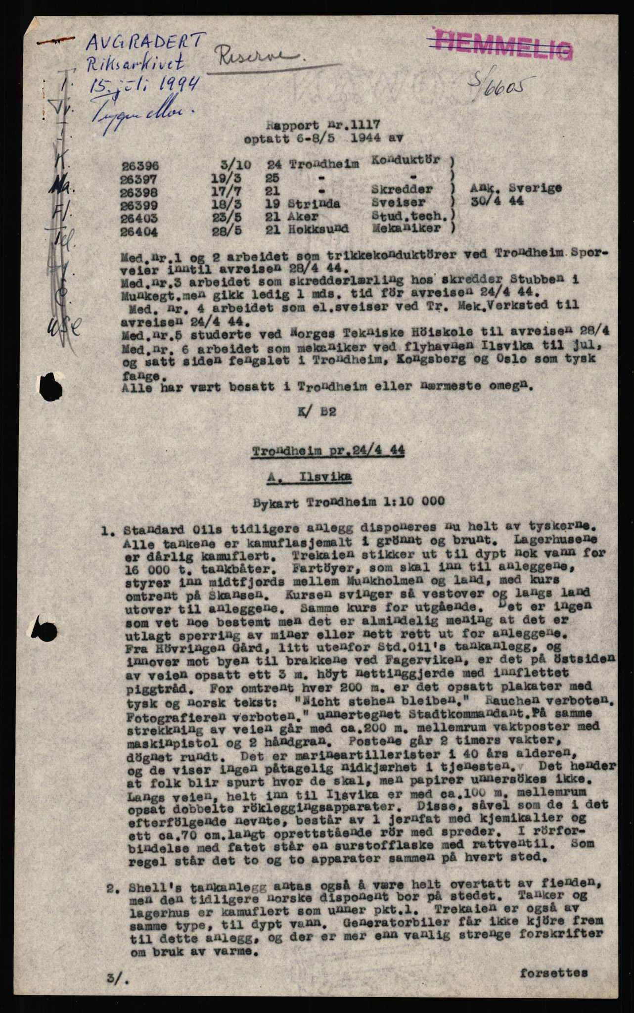 Forsvaret, Forsvarets overkommando II, RA/RAFA-3915/D/Dd/L0008: Minefields. Prohibited Areas. Airfields, 1944, s. 106