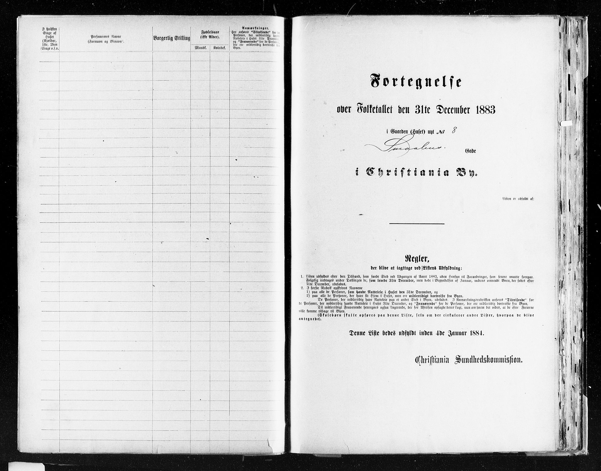 OBA, Kommunal folketelling 31.12.1883 for Kristiania kjøpstad, 1883, s. 4026
