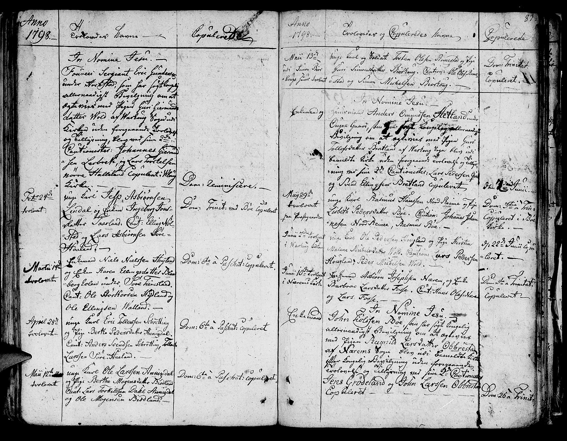 Hå sokneprestkontor, AV/SAST-A-101801/001/30BA/L0001: Ministerialbok nr. A 1, 1787-1812, s. 83