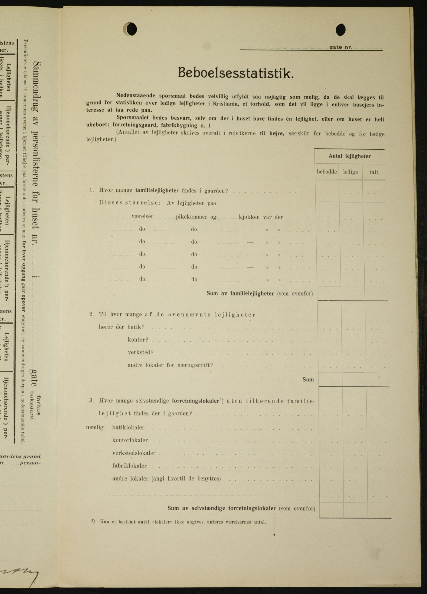 OBA, Kommunal folketelling 1.2.1909 for Kristiania kjøpstad, 1909, s. 62966