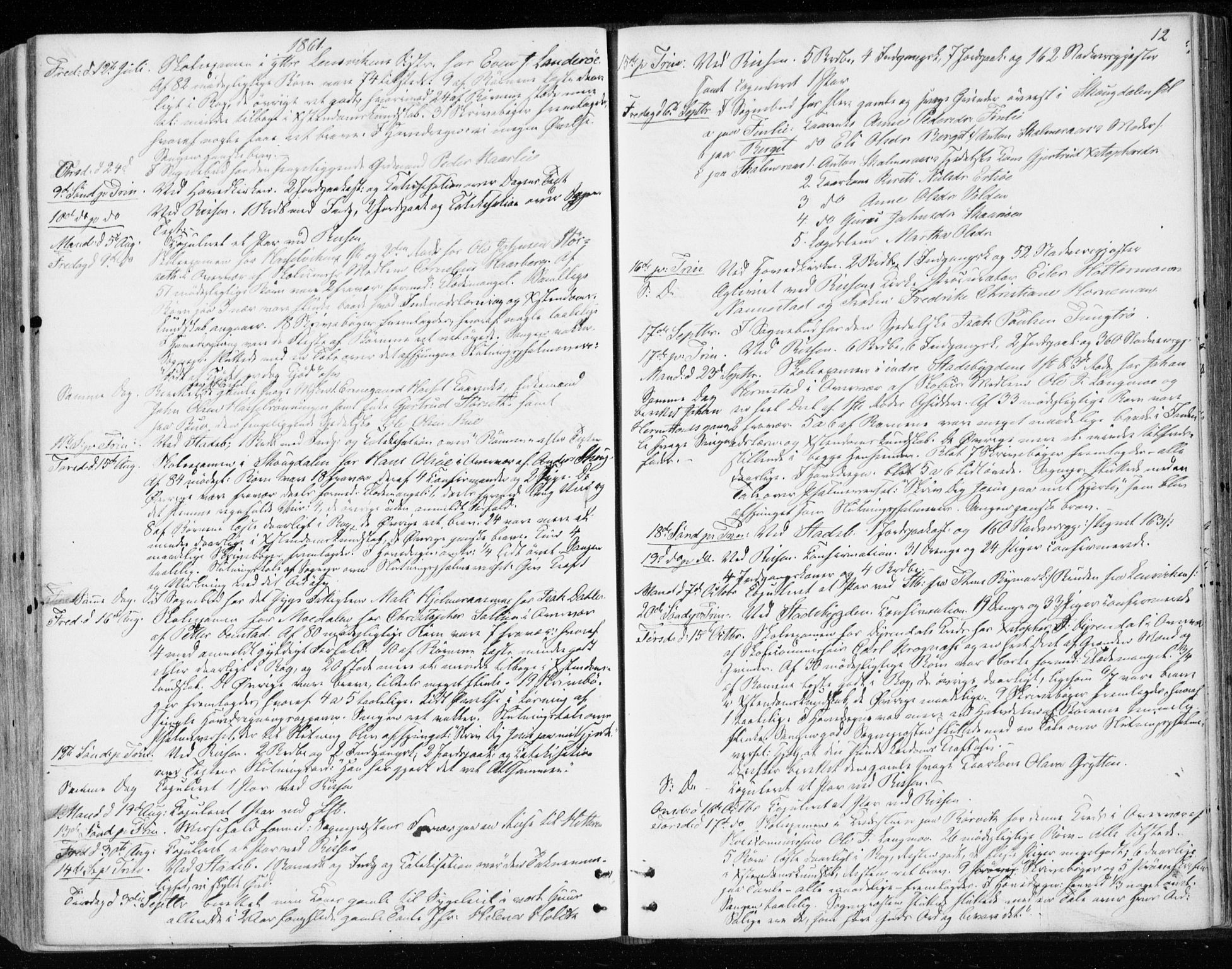 Ministerialprotokoller, klokkerbøker og fødselsregistre - Sør-Trøndelag, AV/SAT-A-1456/646/L0612: Ministerialbok nr. 646A10, 1858-1869, s. 12