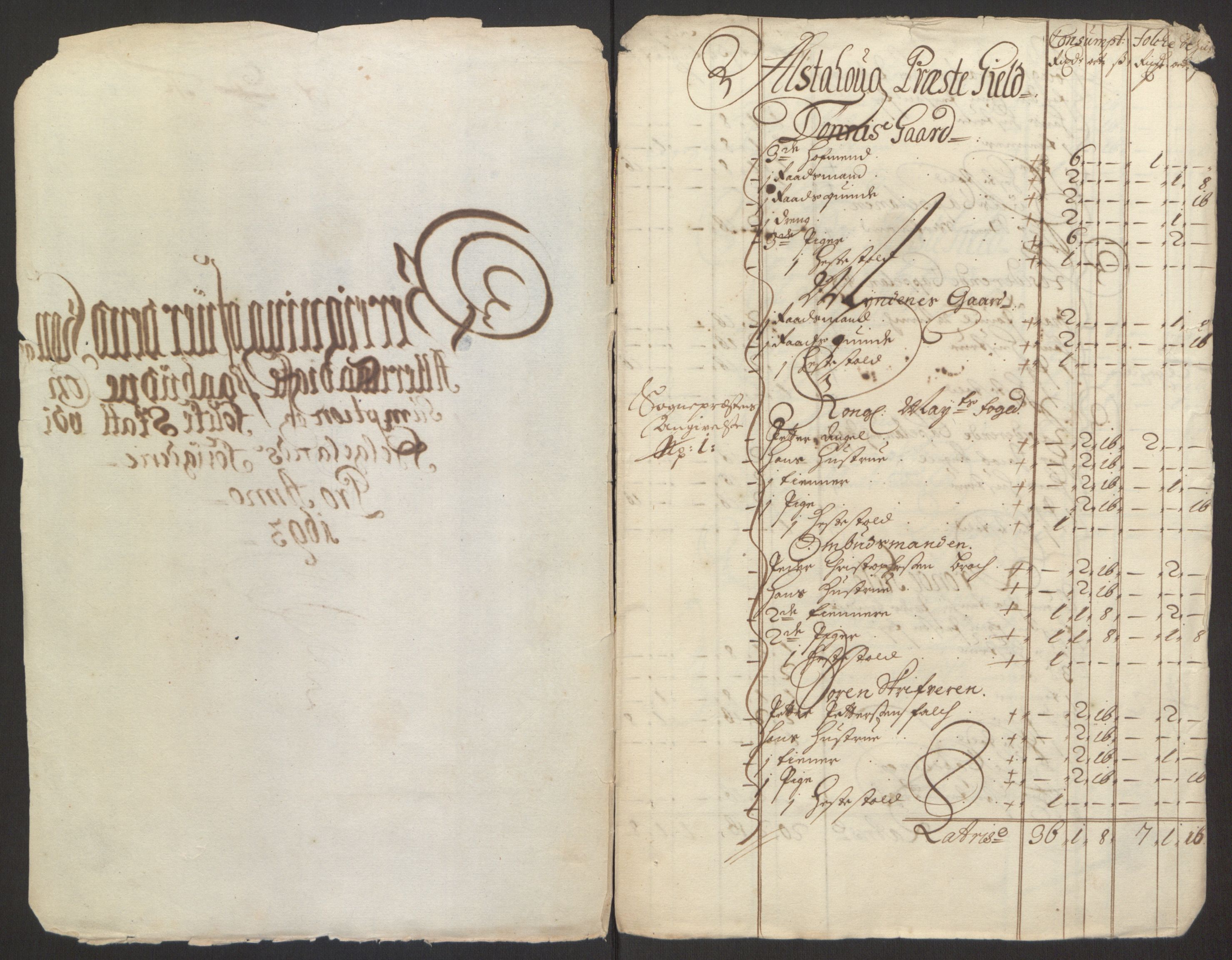 Rentekammeret inntil 1814, Reviderte regnskaper, Fogderegnskap, RA/EA-4092/R65/L4505: Fogderegnskap Helgeland, 1693-1696, s. 115