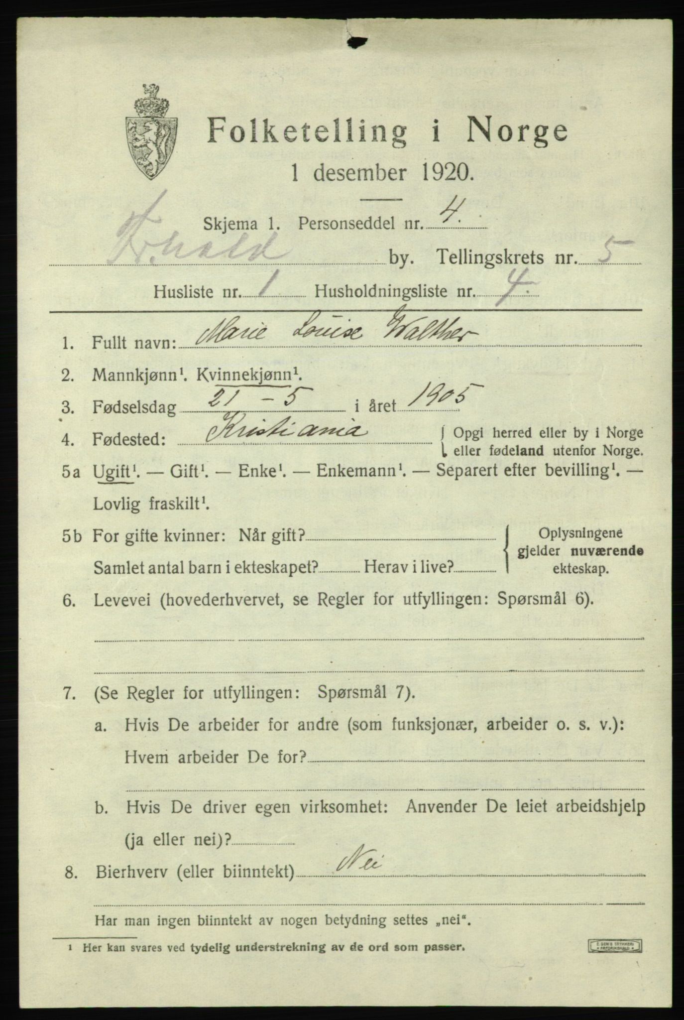 SAO, Folketelling 1920 for 0101 Fredrikshald kjøpstad, 1920, s. 11898