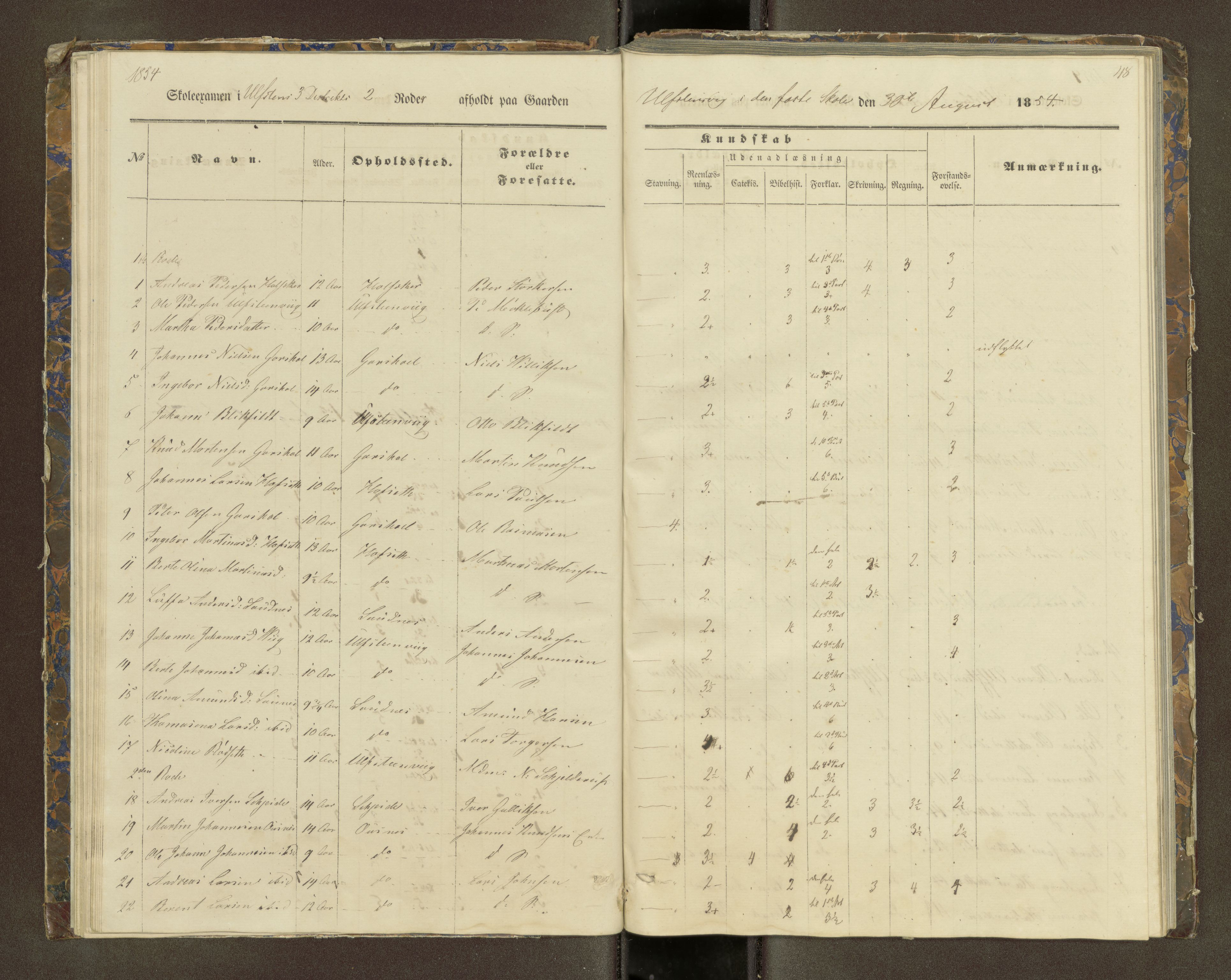 Ulstein sokneprestkontor, AV/SAT-A-1005/1/III/III2/III2f/L0001: Skoleeksamensprotokoll, 1850-1861, s. 48