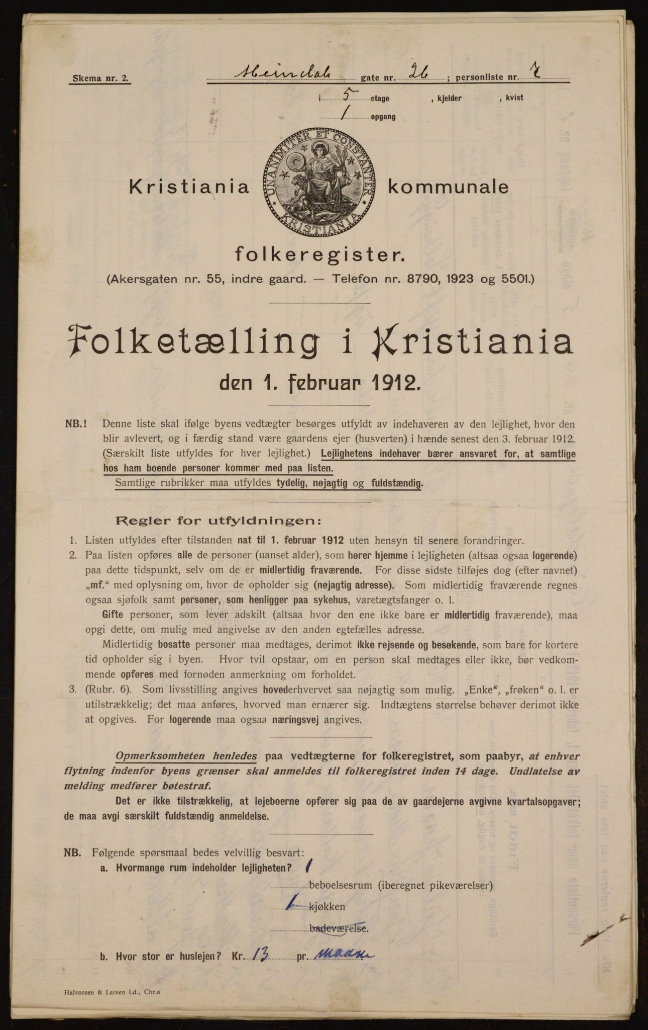 OBA, Kommunal folketelling 1.2.1912 for Kristiania, 1912, s. 37225
