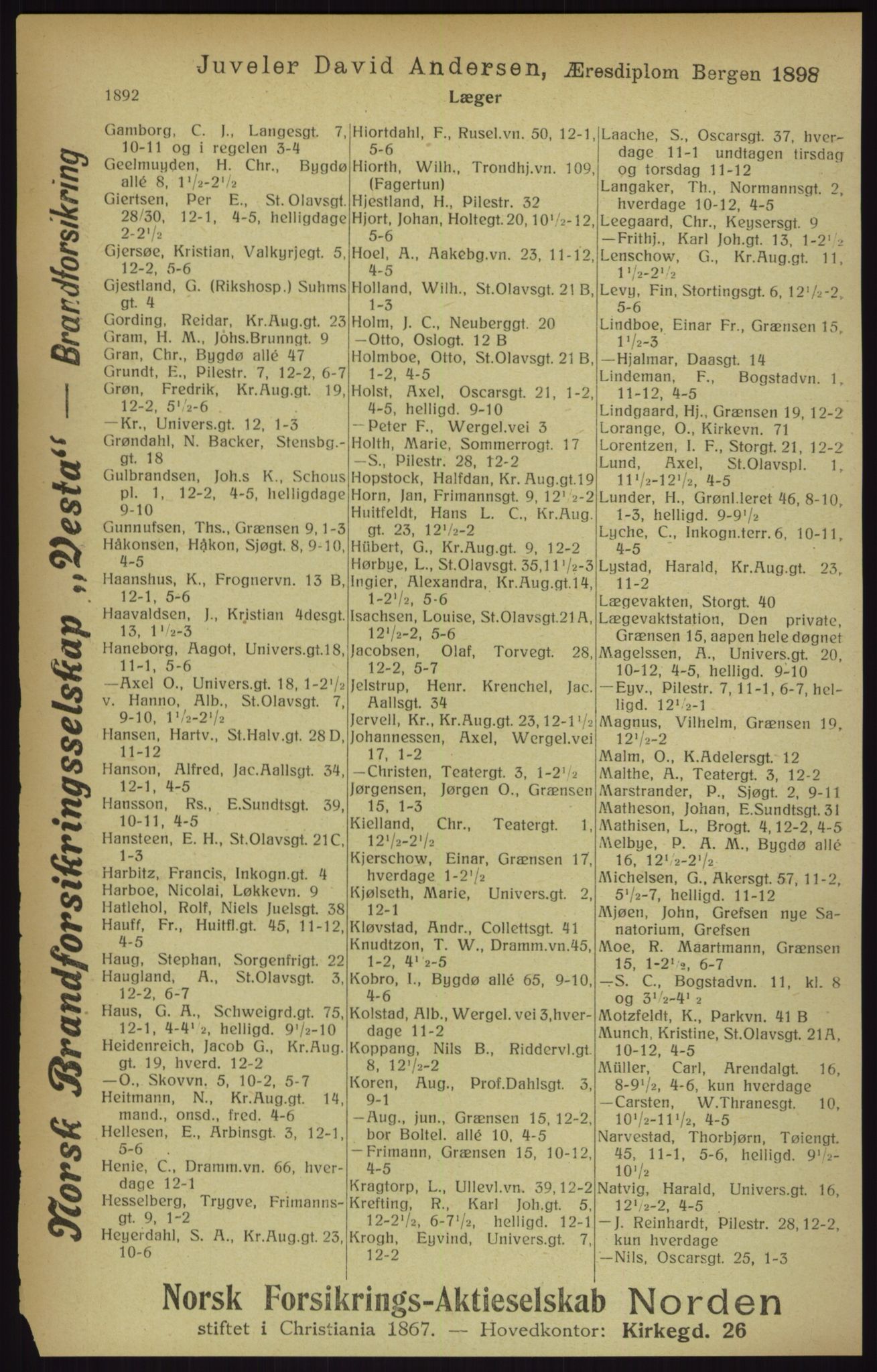 Kristiania/Oslo adressebok, PUBL/-, 1916, s. 1892