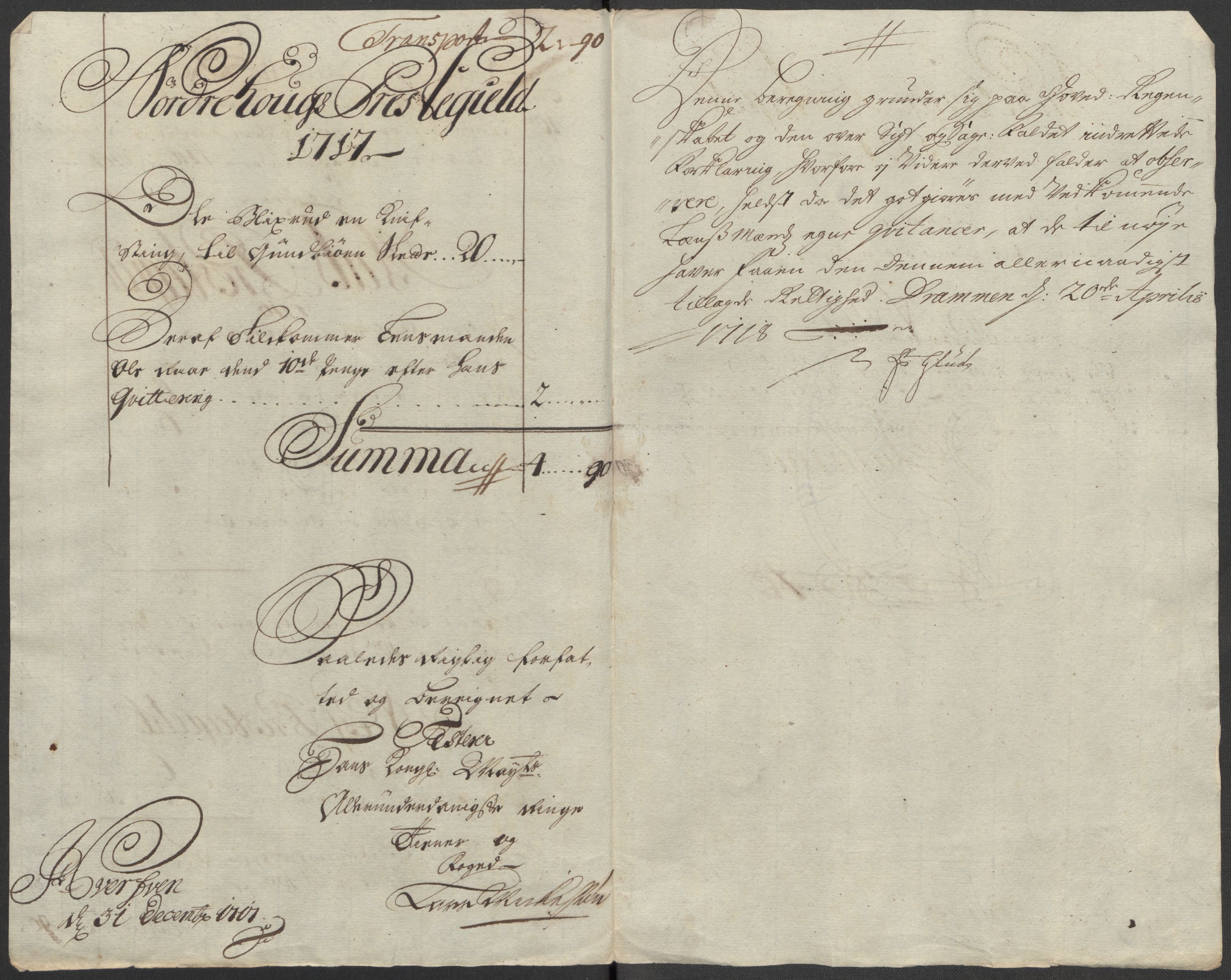 Rentekammeret inntil 1814, Reviderte regnskaper, Fogderegnskap, RA/EA-4092/R23/L1475: Fogderegnskap Ringerike og Hallingdal, 1717, s. 252
