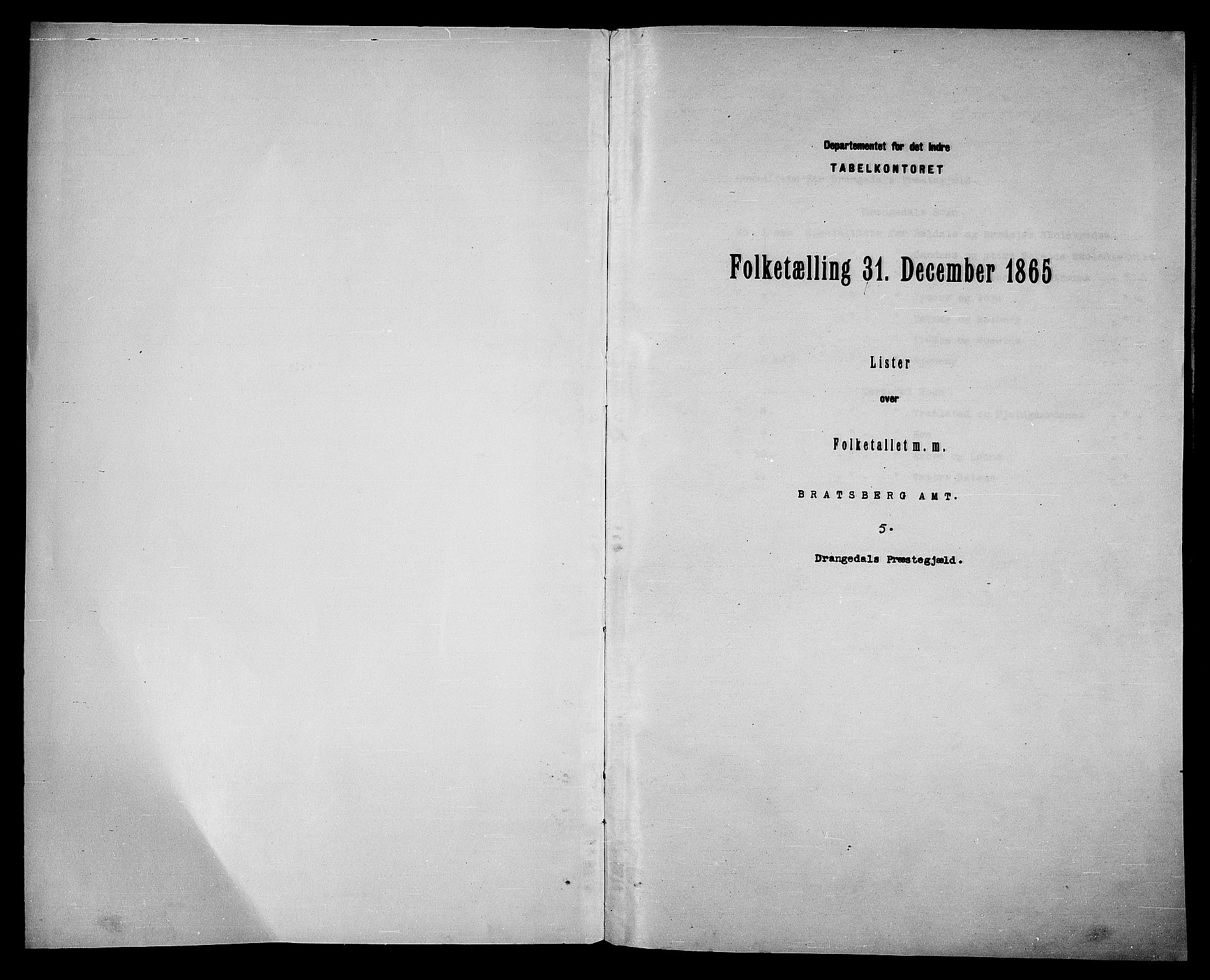 RA, Folketelling 1865 for 0817P Drangedal prestegjeld, 1865, s. 3
