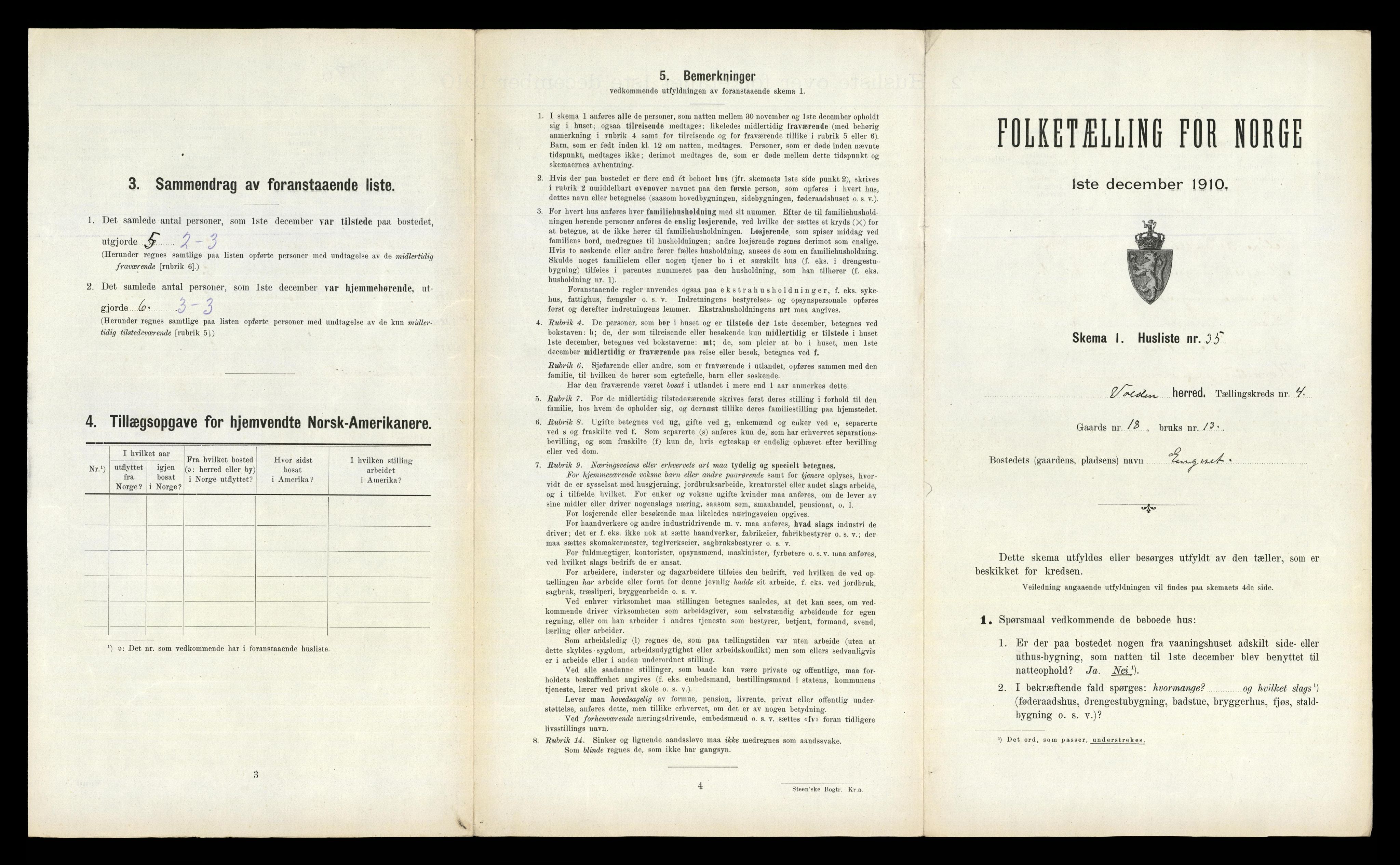 RA, Folketelling 1910 for 1519 Volda herred, 1910, s. 312