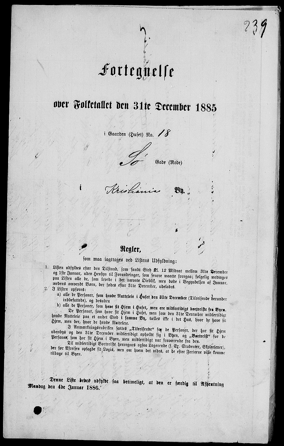 RA, Folketelling 1885 for 0301 Kristiania kjøpstad, 1885, s. 4433
