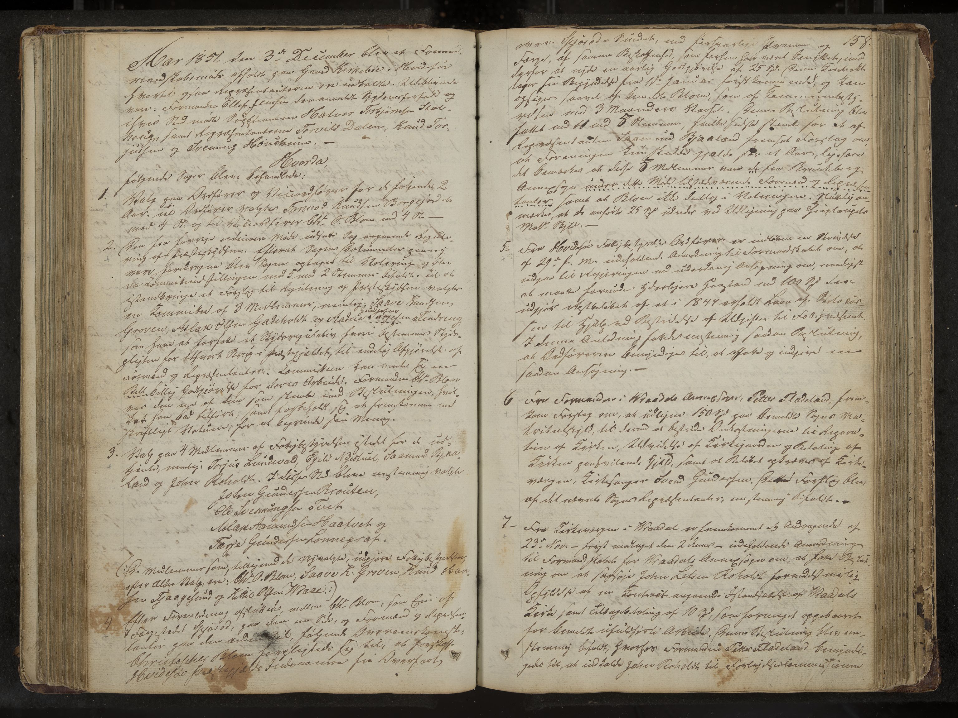 Kviteseid formannskap og sentraladministrasjon, IKAK/0829021/A/Aa/L0001: Møtebok med register, 1837-1866, s. 158