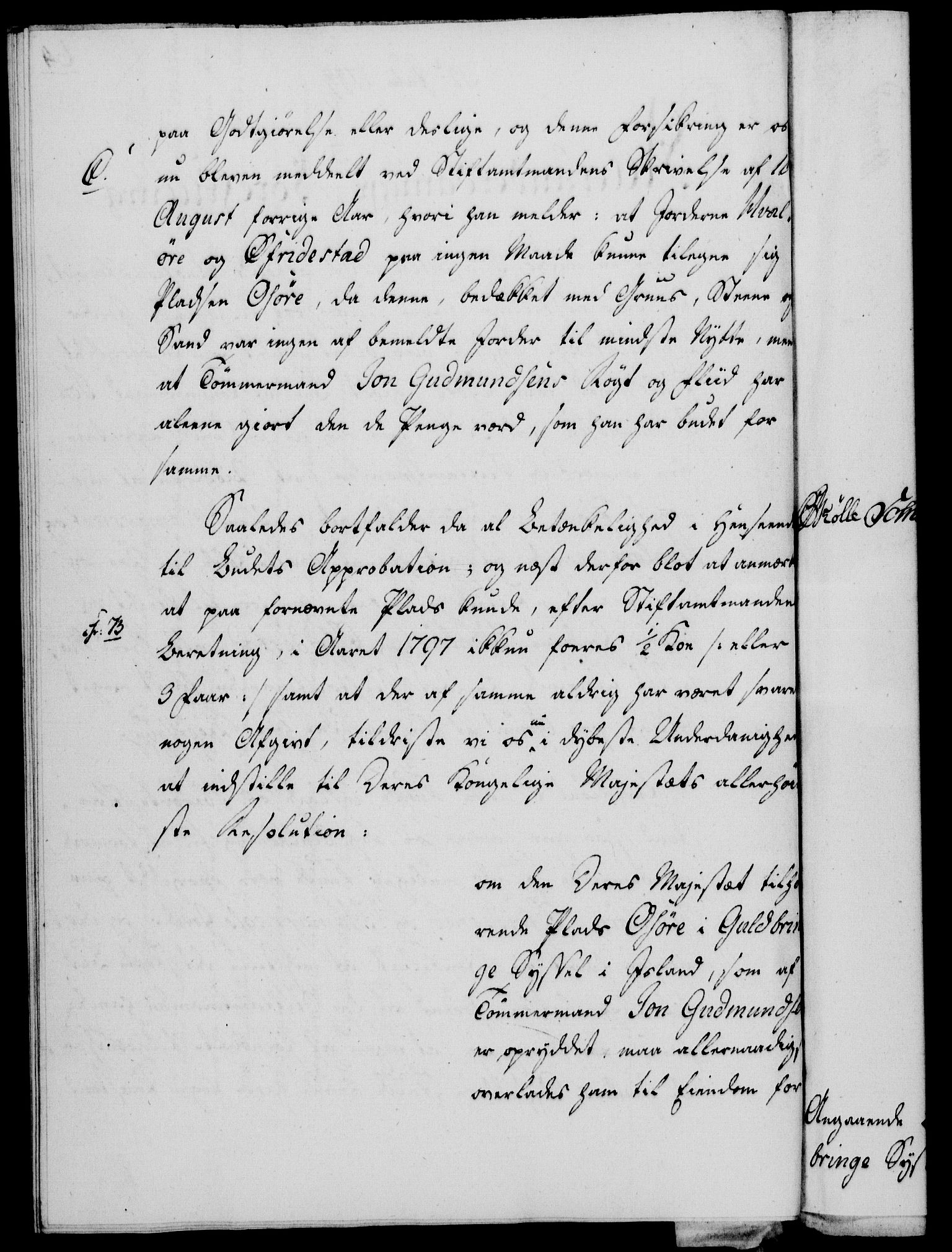 Rentekammeret, Kammerkanselliet, RA/EA-3111/G/Gf/Gfa/L0081: Norsk relasjons- og resolusjonsprotokoll (merket RK 52.81), 1799, s. 415