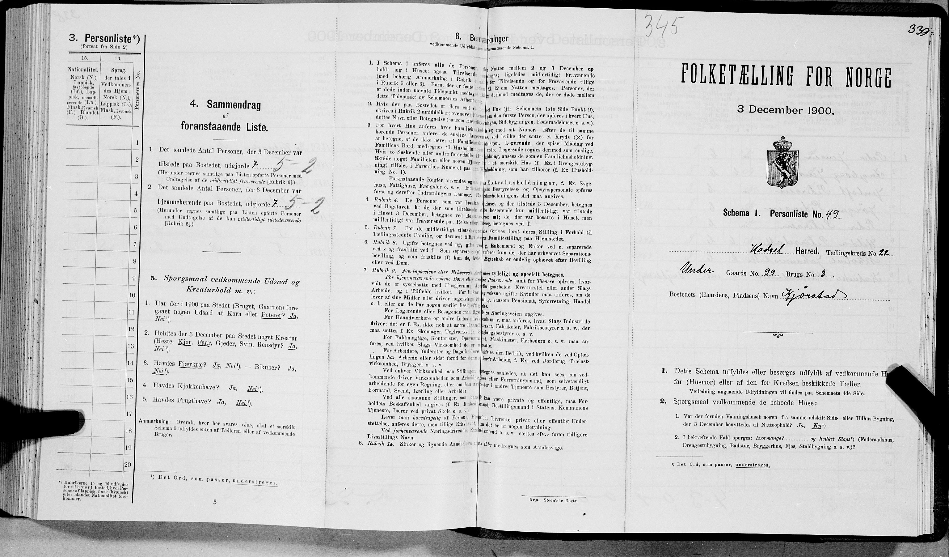 SAT, Folketelling 1900 for 1866 Hadsel herred, 1900, s. 2234