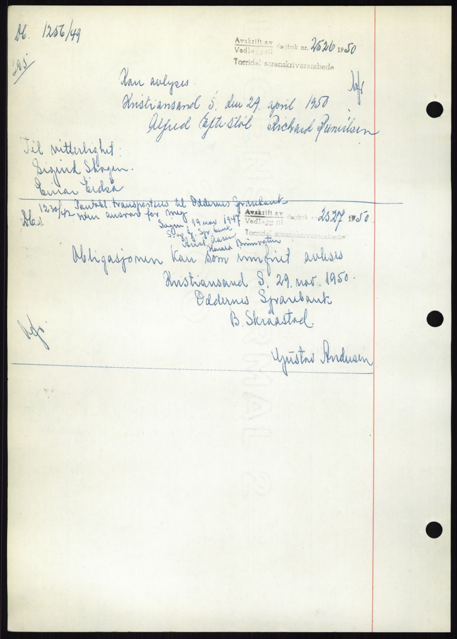 Torridal sorenskriveri, AV/SAK-1221-0012/G/Gb/Gbb/L0020: Pantebok nr. 63B, 1950-1950, Tingl.dato: 01.11.1950