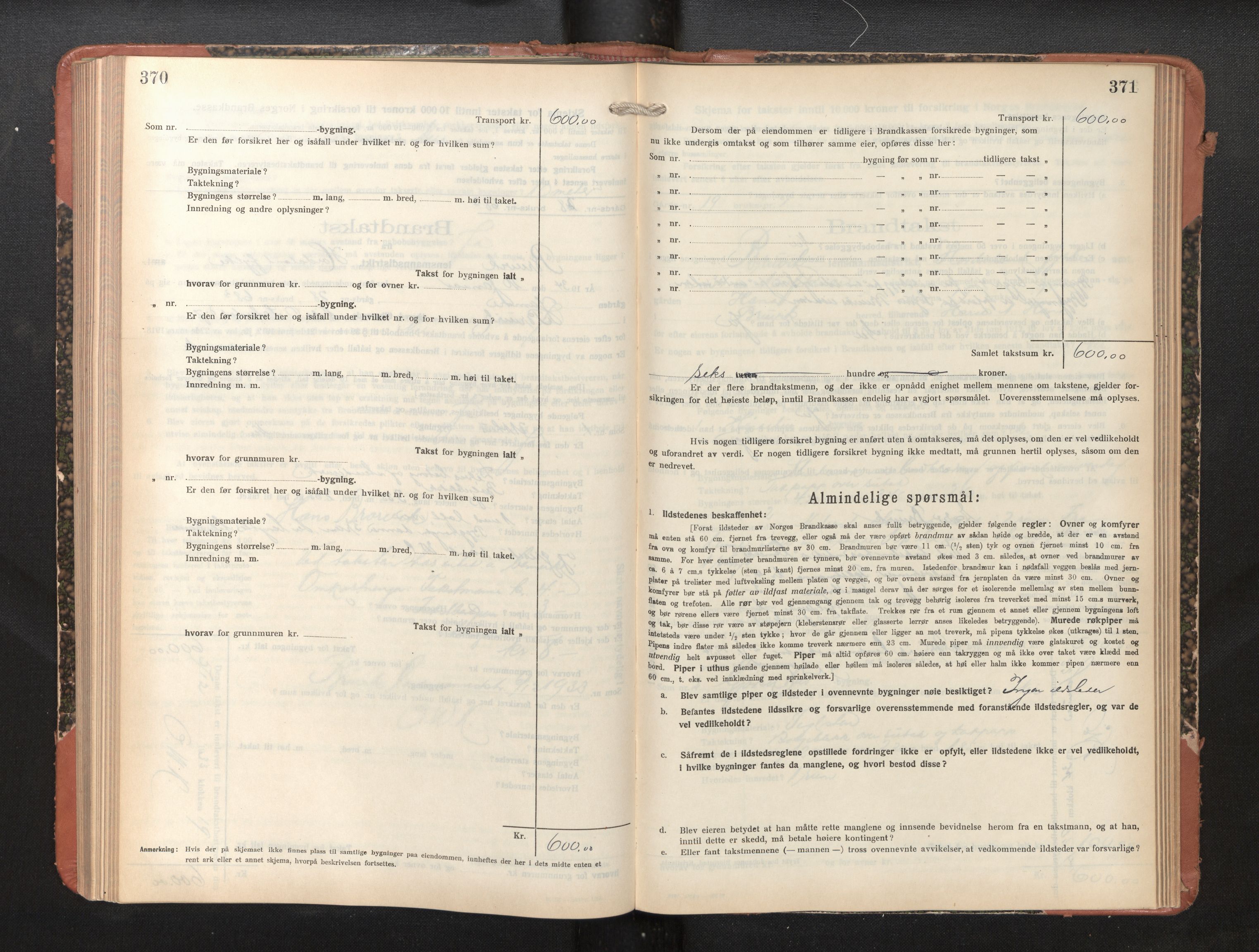 Lensmannen i Bruvik, SAB/A-31301/0012/L0010: Branntakstprotokoll, skjematakst, 1925-1936, s. 370-371