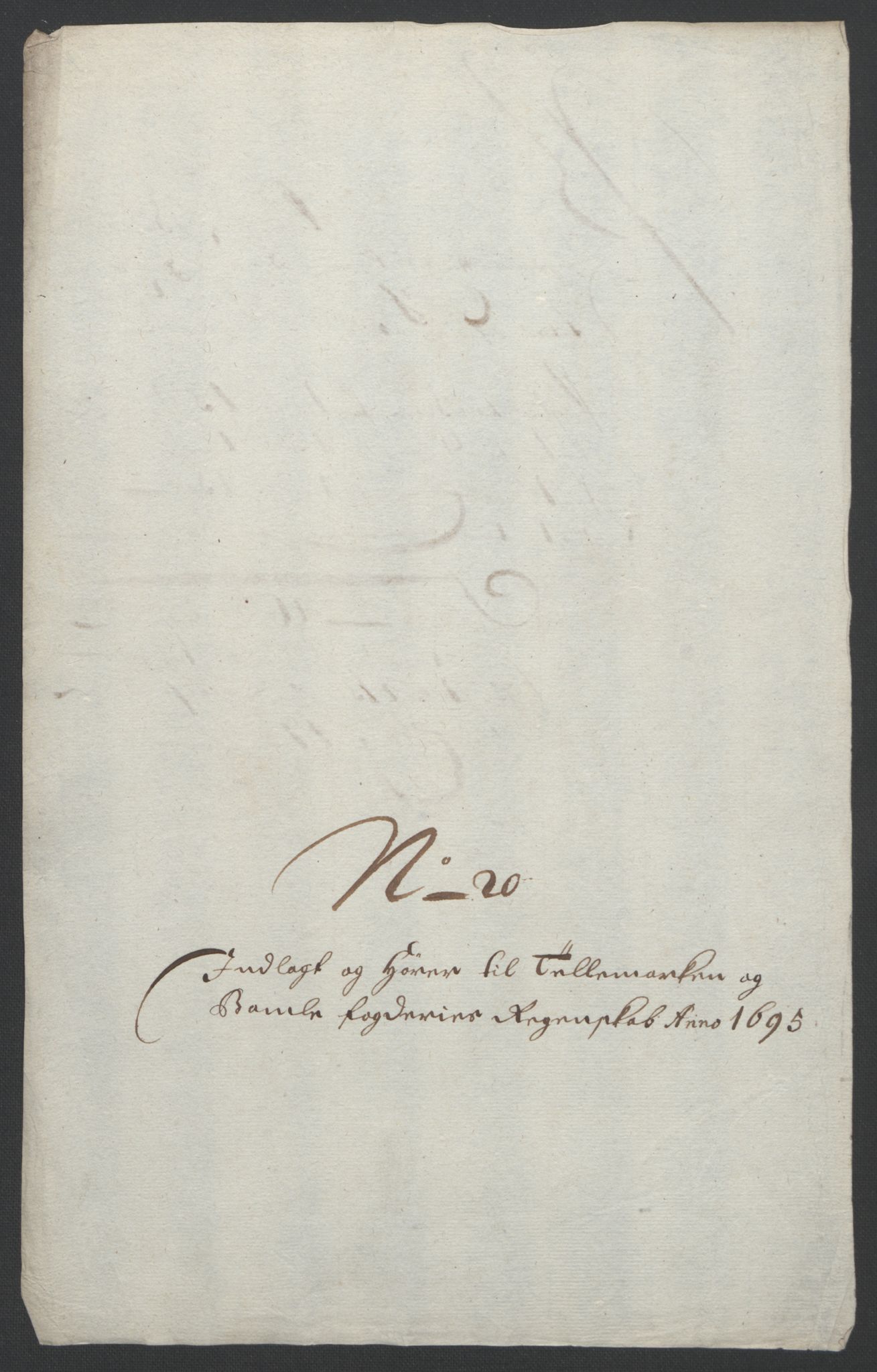 Rentekammeret inntil 1814, Reviderte regnskaper, Fogderegnskap, AV/RA-EA-4092/R36/L2093: Fogderegnskap Øvre og Nedre Telemark og Bamble, 1695, s. 472