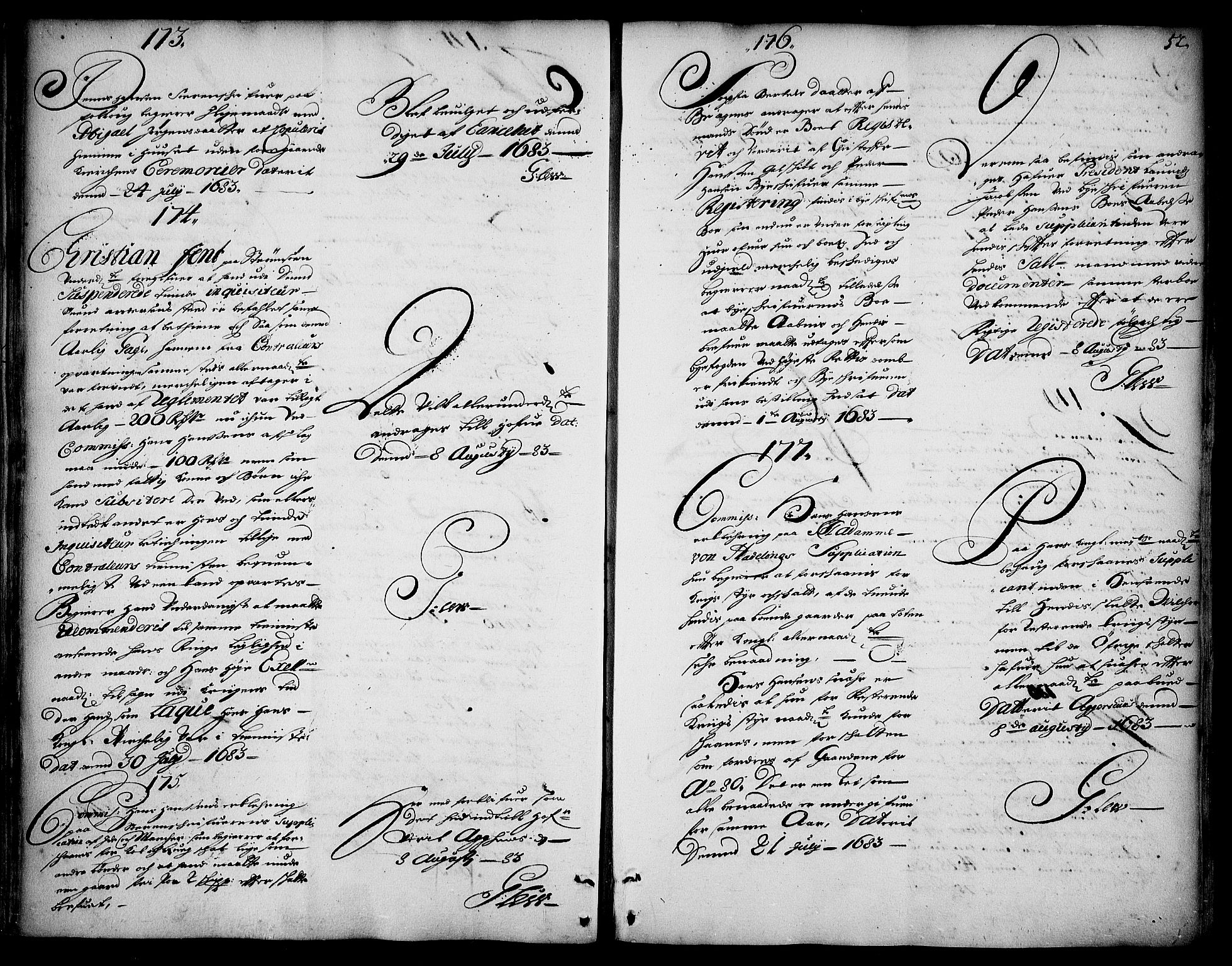Stattholderembetet 1572-1771, AV/RA-EA-2870/Ad/L0004: Supplikasjons- og resolusjonsprotokoll, 1683-1691, s. 50b-51a