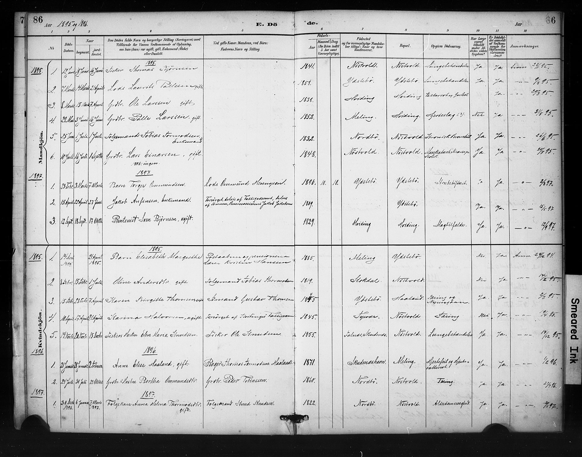 Rennesøy sokneprestkontor, SAST/A -101827/H/Ha/Haa/L0013: Ministerialbok nr. A 12, 1888-1916, s. 86