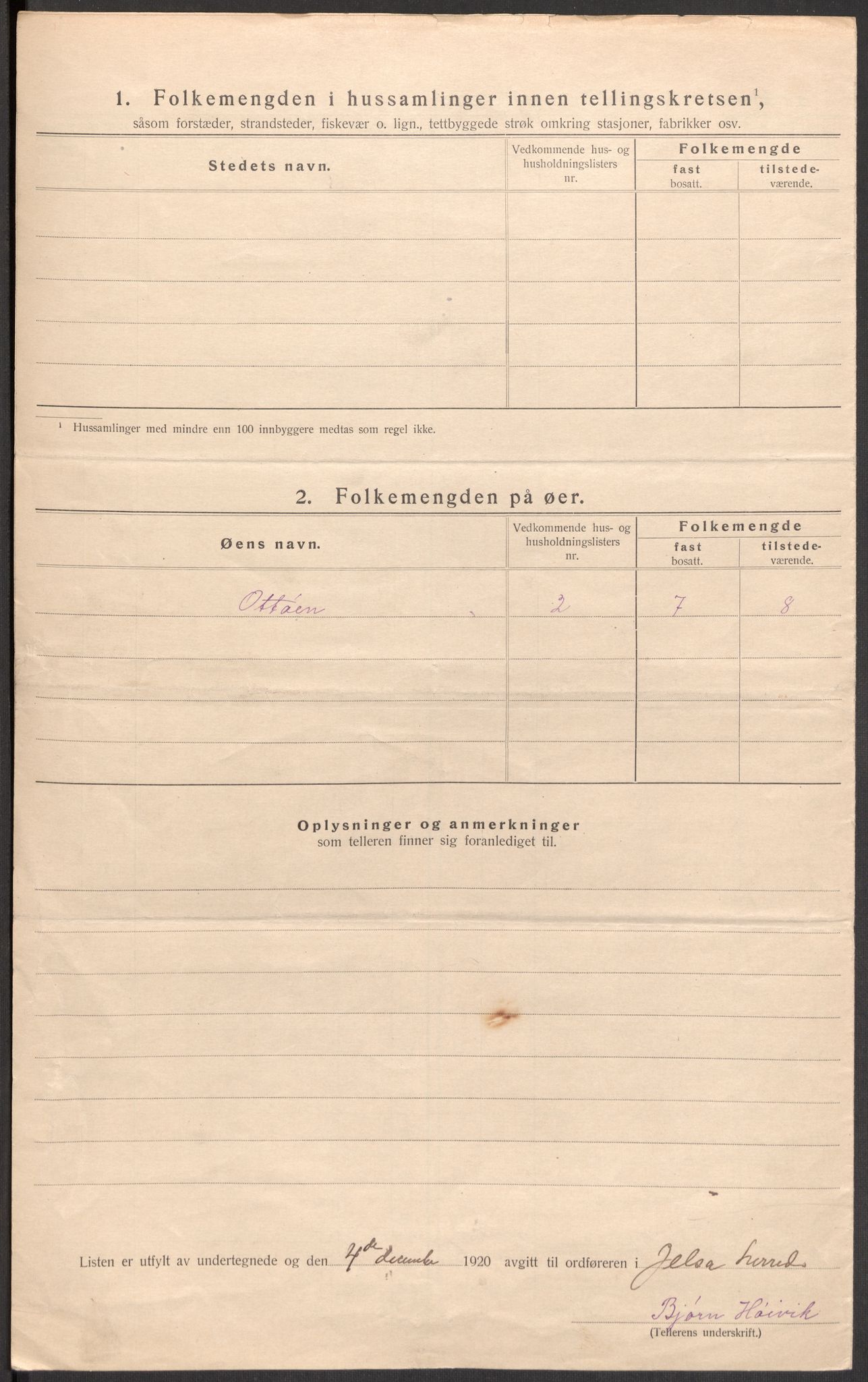 SAST, Folketelling 1920 for 1138 Jelsa herred, 1920, s. 45