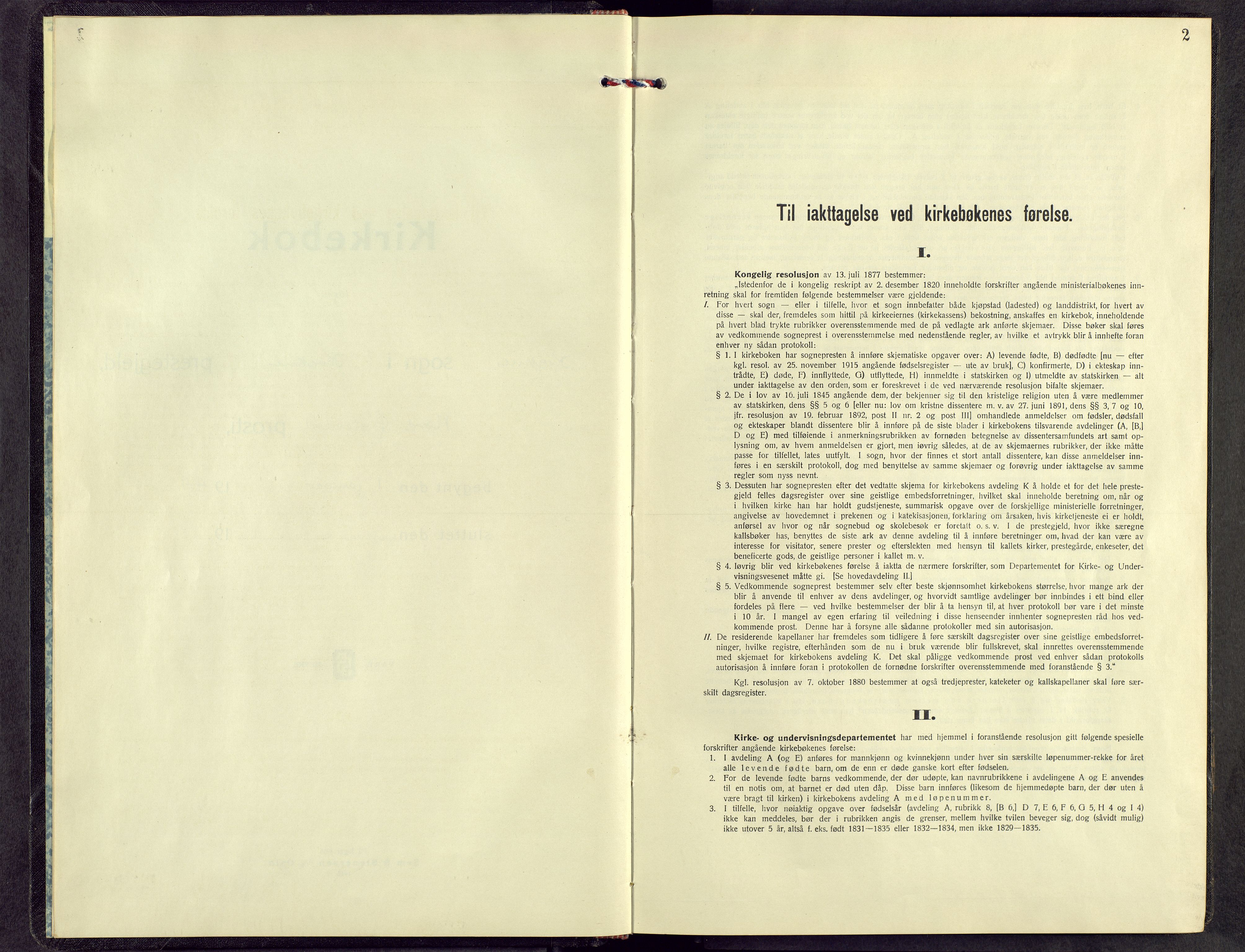 Kvikne prestekontor, AV/SAH-PREST-064/H/Ha/Hab/L0006: Klokkerbok nr. 6, 1944-1965, s. 2